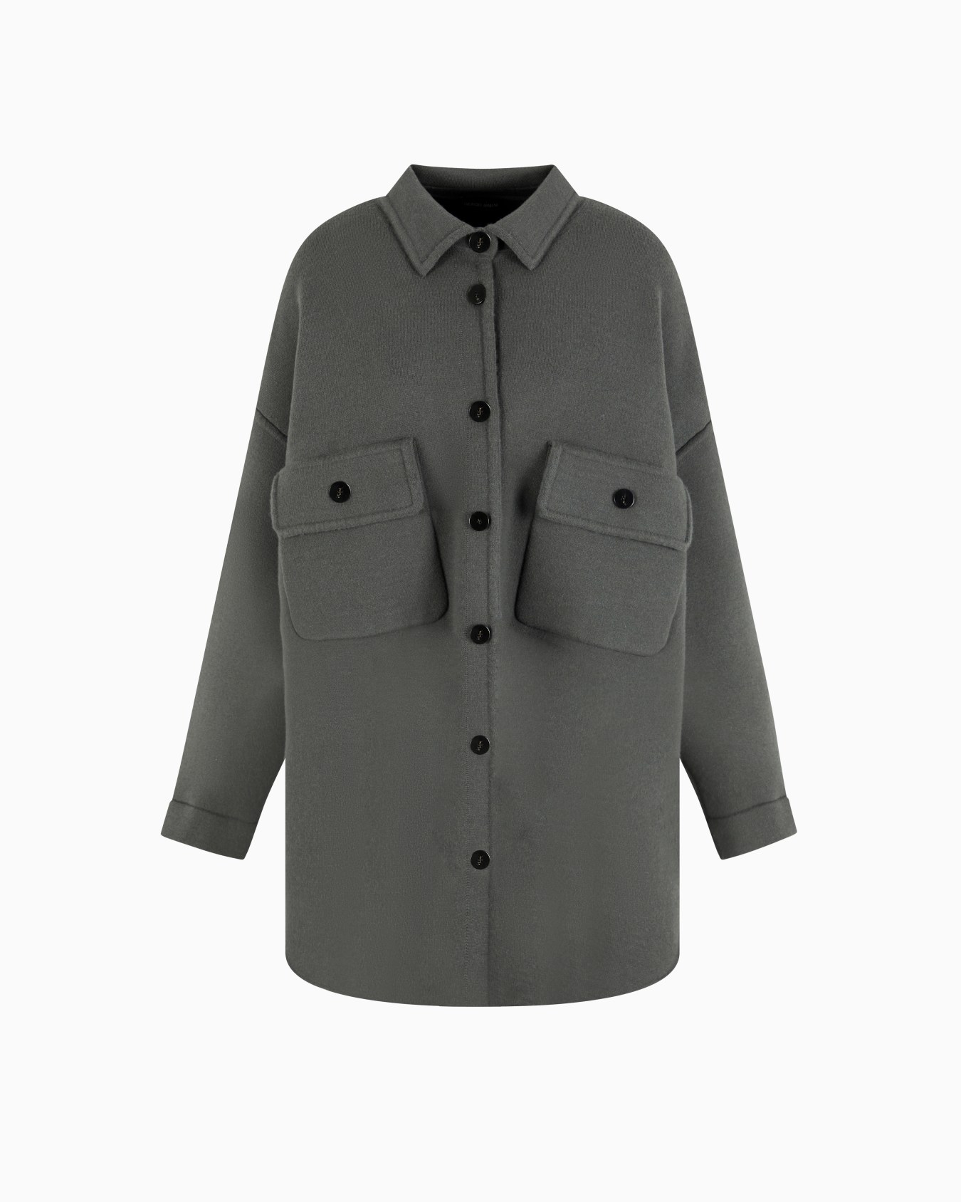 Chaqueta camisera de cachemir y lana virgen Diapositiva 0