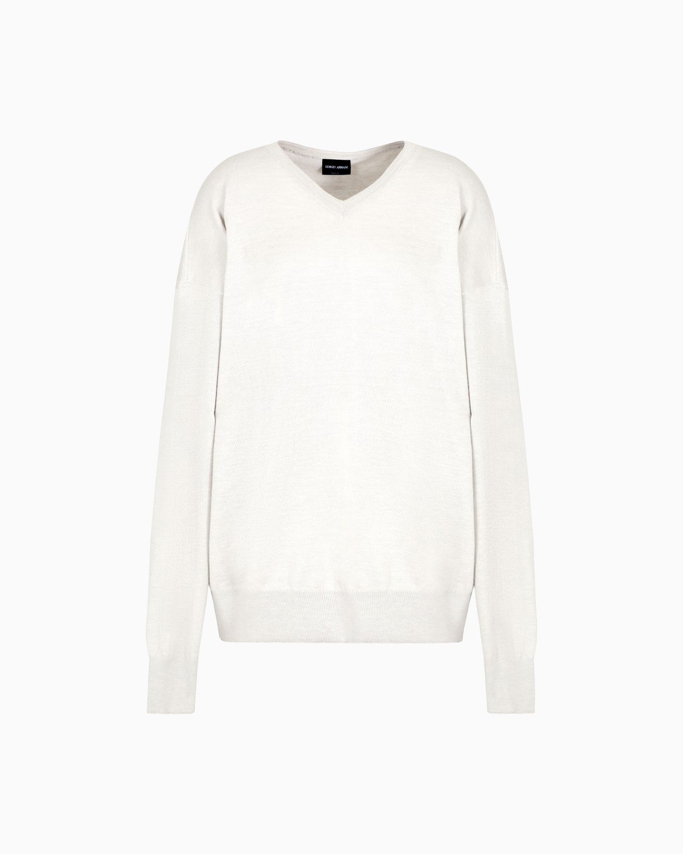 Cashmere, silk and hemp V-neck jumper Slide 0