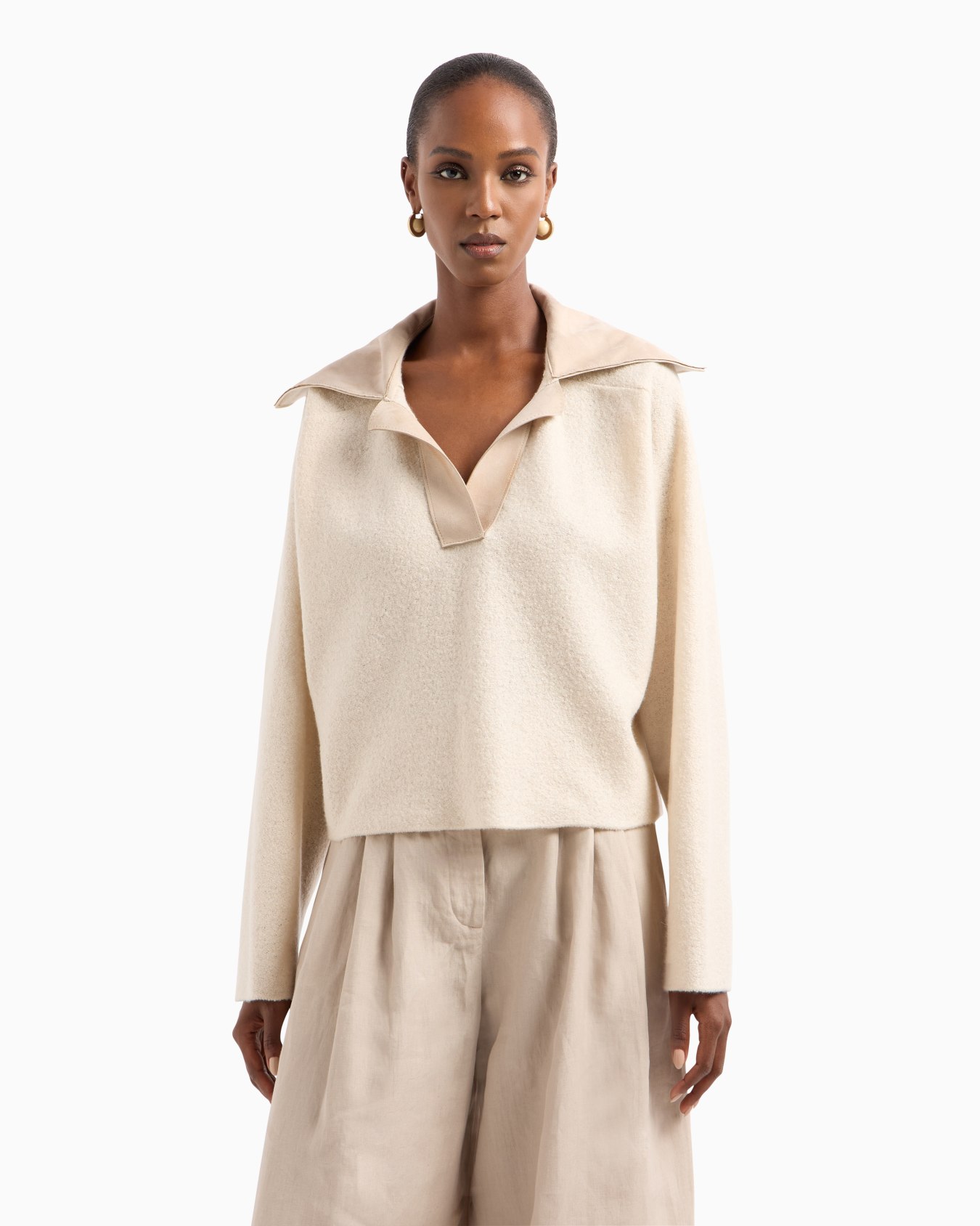 Knit and silk polo shirt Slide 4