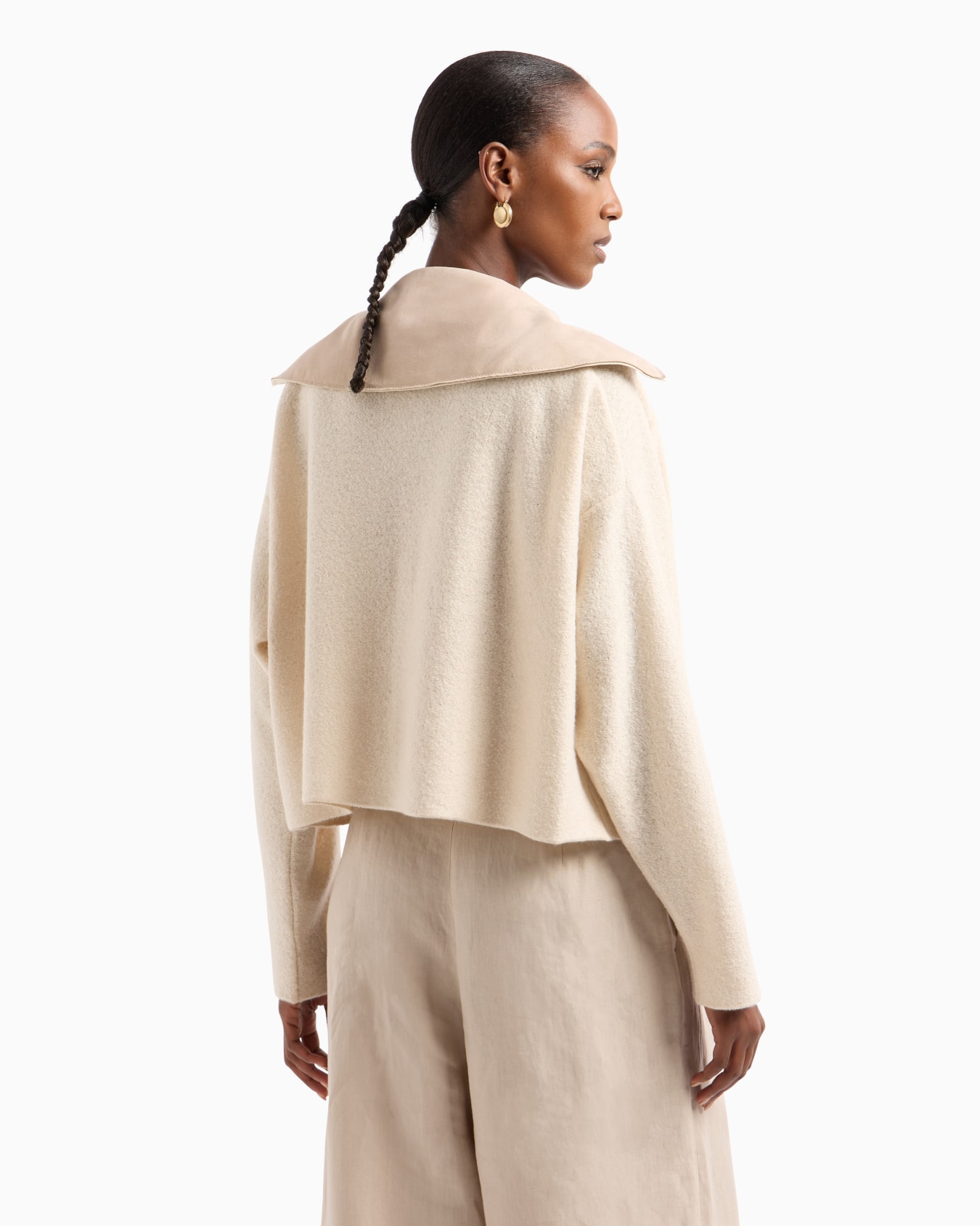 Knit and silk polo shirt Slide 3