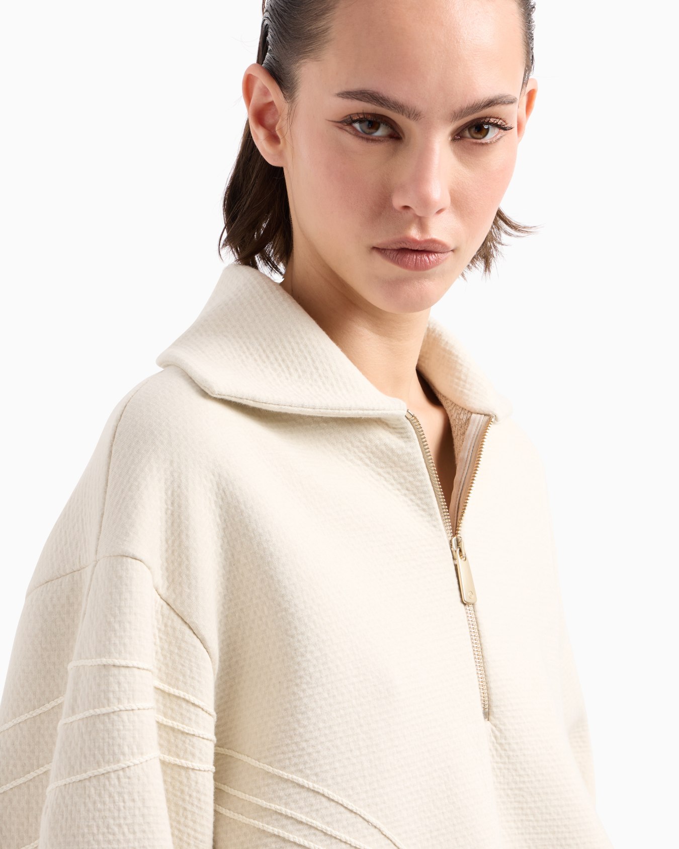 Cotton and linen-blend jersey sweatshirt Slide 5