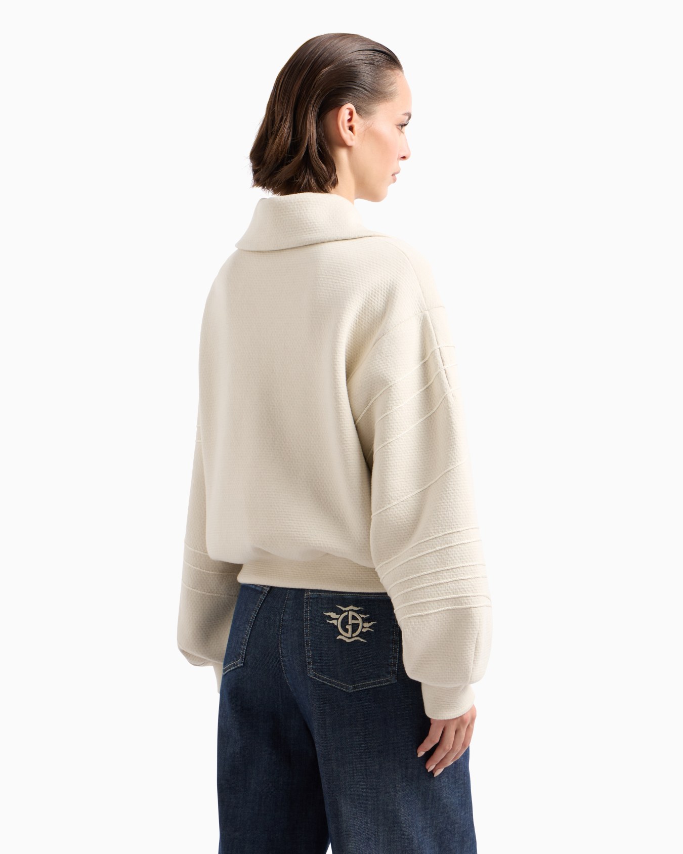 Cotton and linen-blend jersey sweatshirt Slide 3