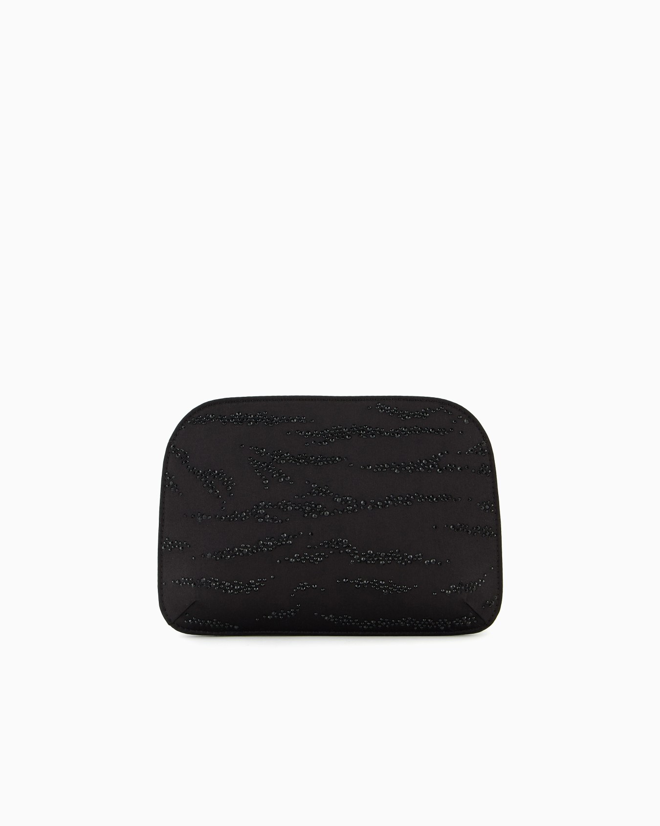 La Prima satin clutch bag with rhinestone animal print Slide 2