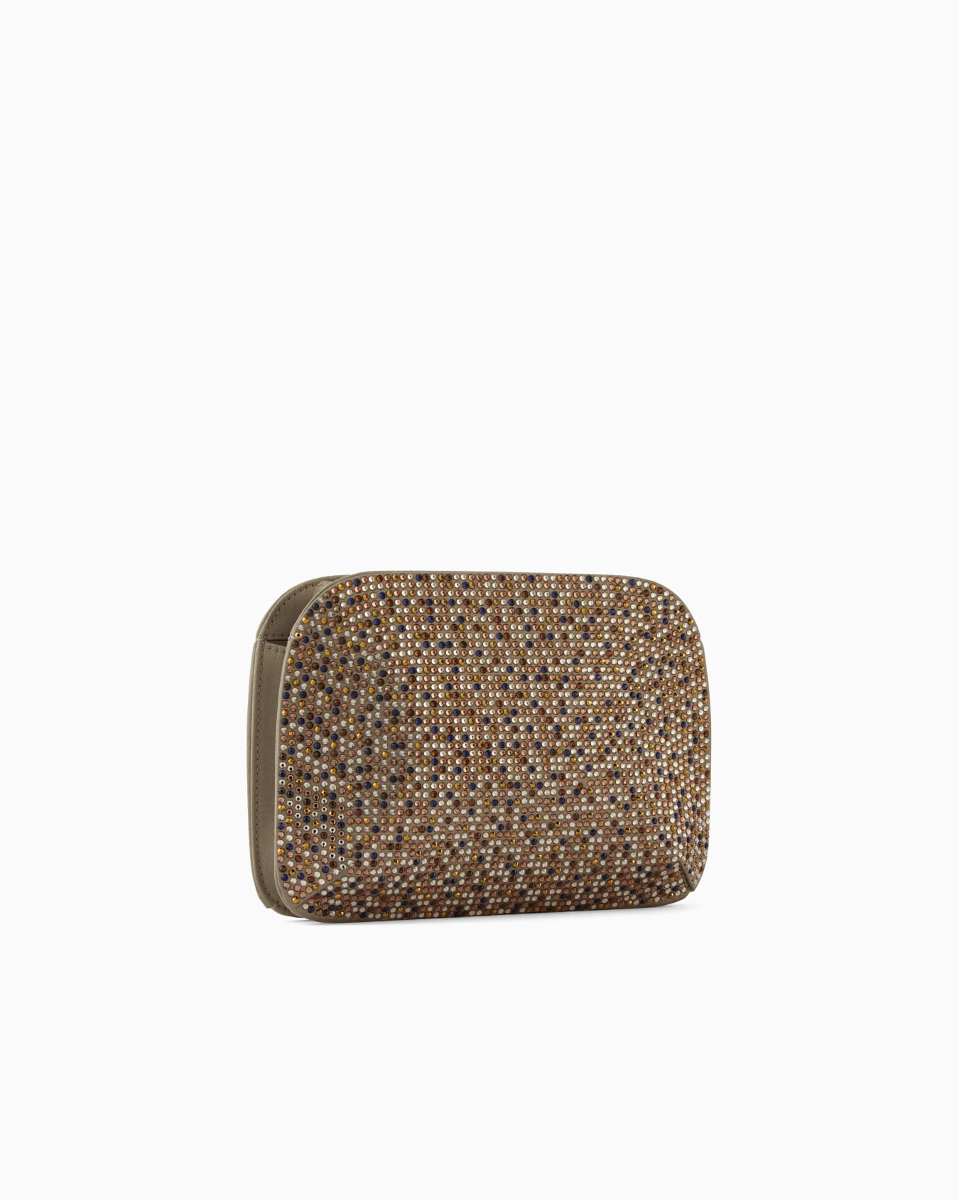 Pochette la Prima en satin et strass multicolores Diapositive 1