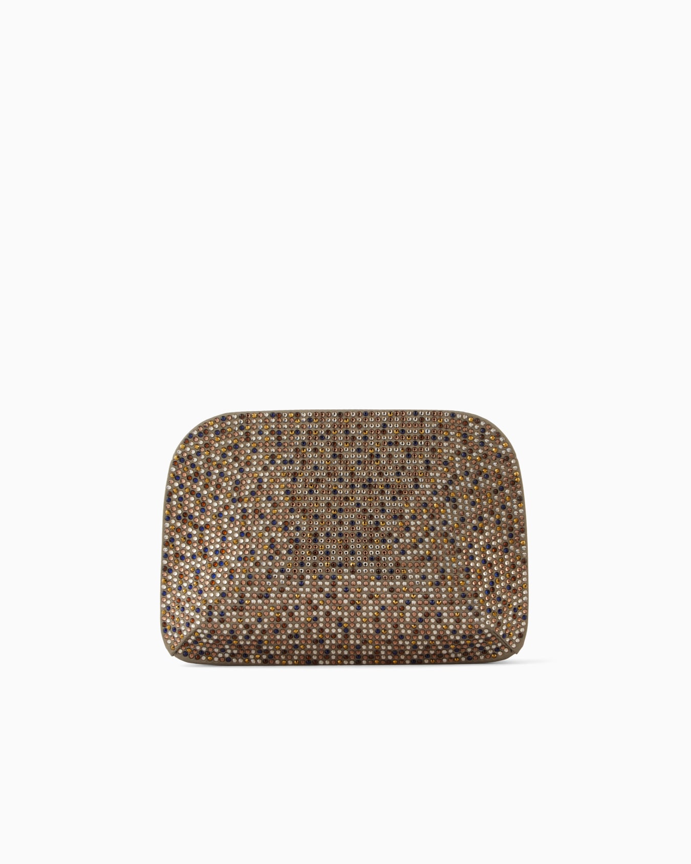 Pochette la Prima en satin et strass multicolores Diapositive 2