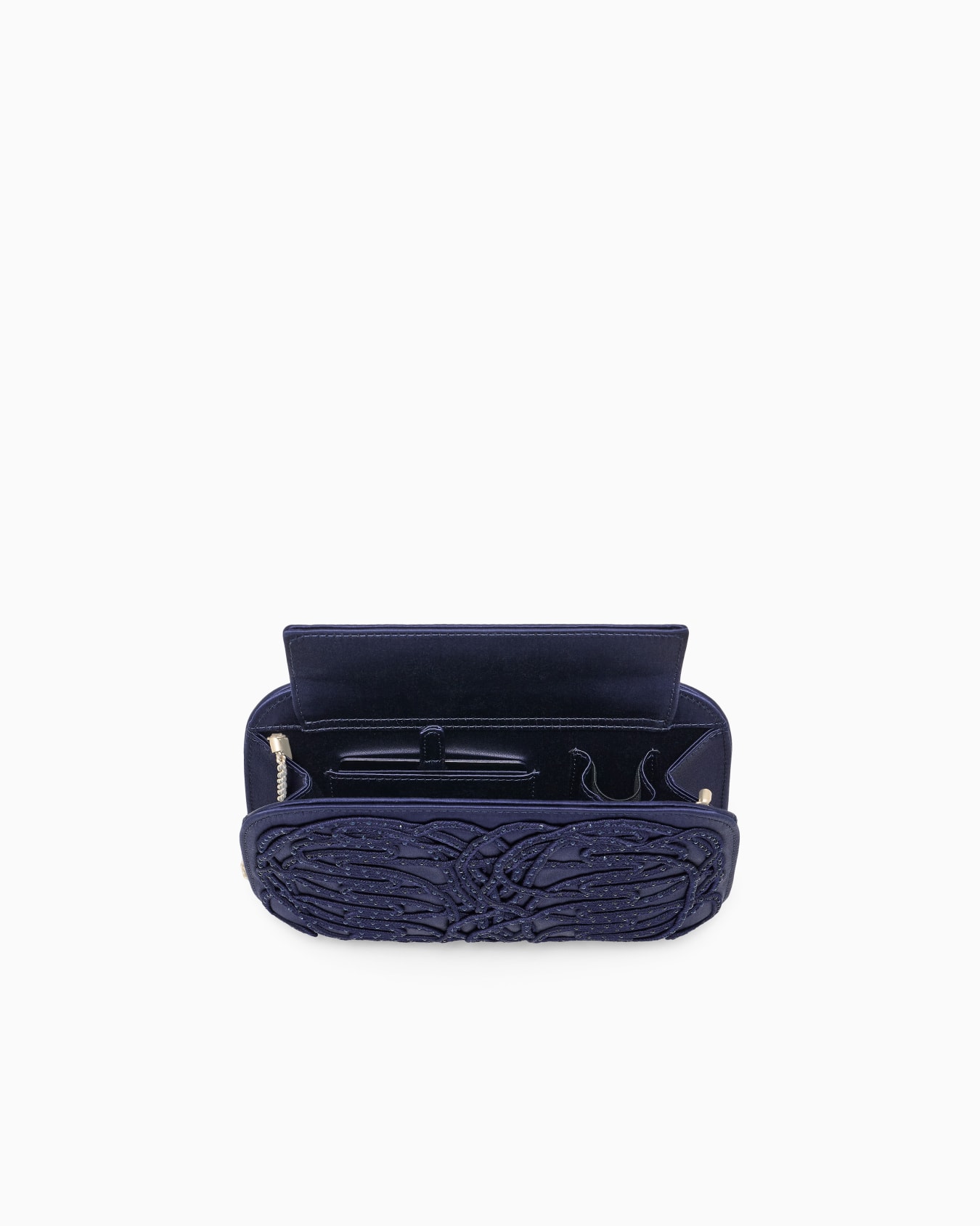 Clutch La Prima aus Satin mit Stickerei und Strassbesatz Folie 3