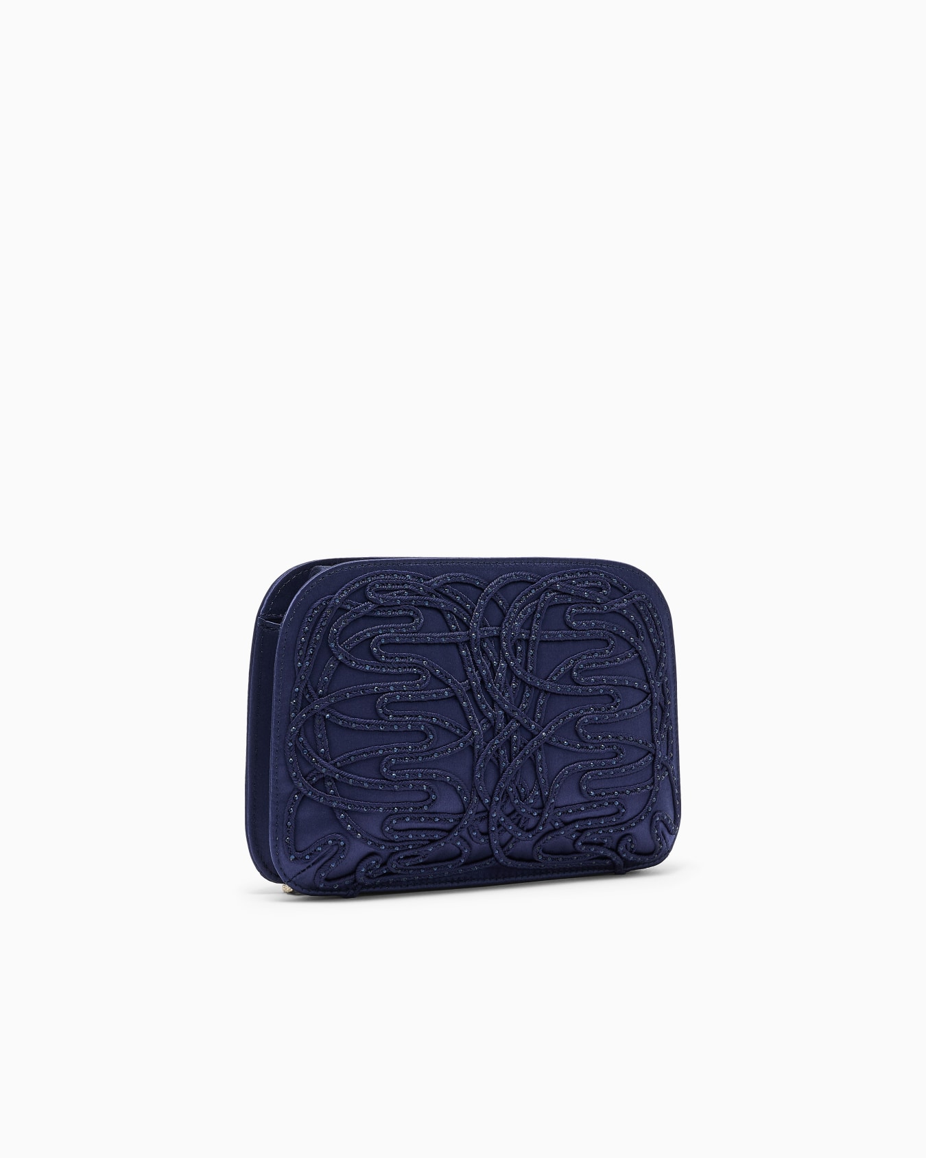 Clutch La Prima aus Satin mit Stickerei und Strassbesatz Folie 1