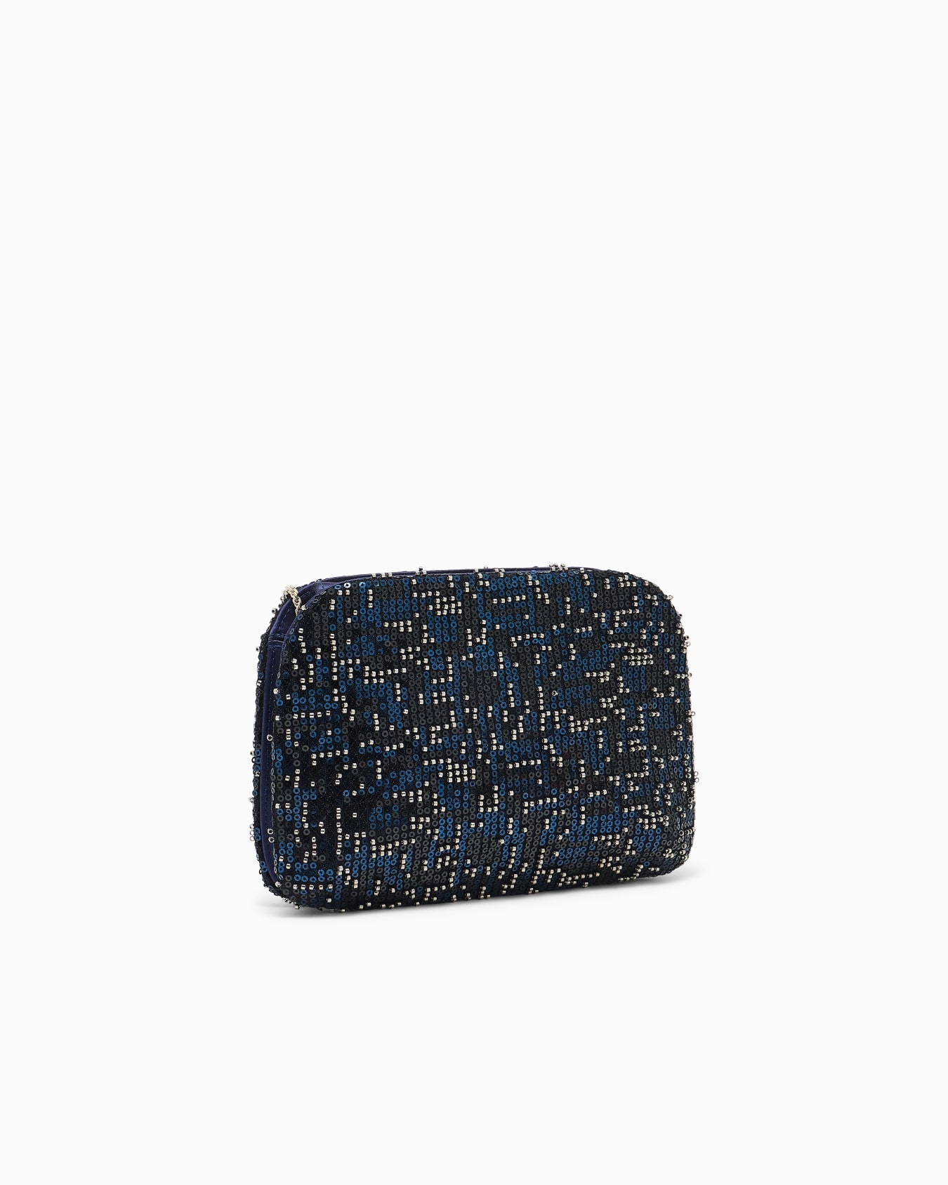 Clutch La Prima aus Satin mit Pailletten und Kettenriemen Folie 1