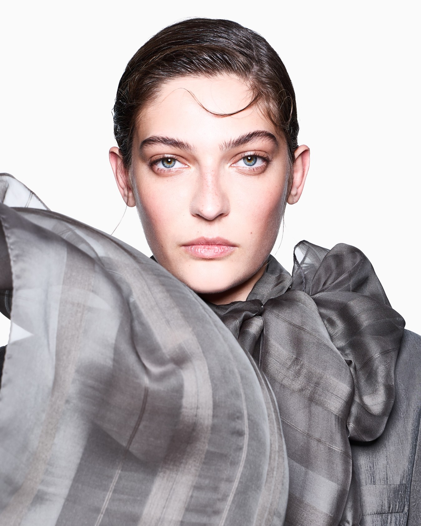 Étole en jacquard de laine et de soie Diapositive 2