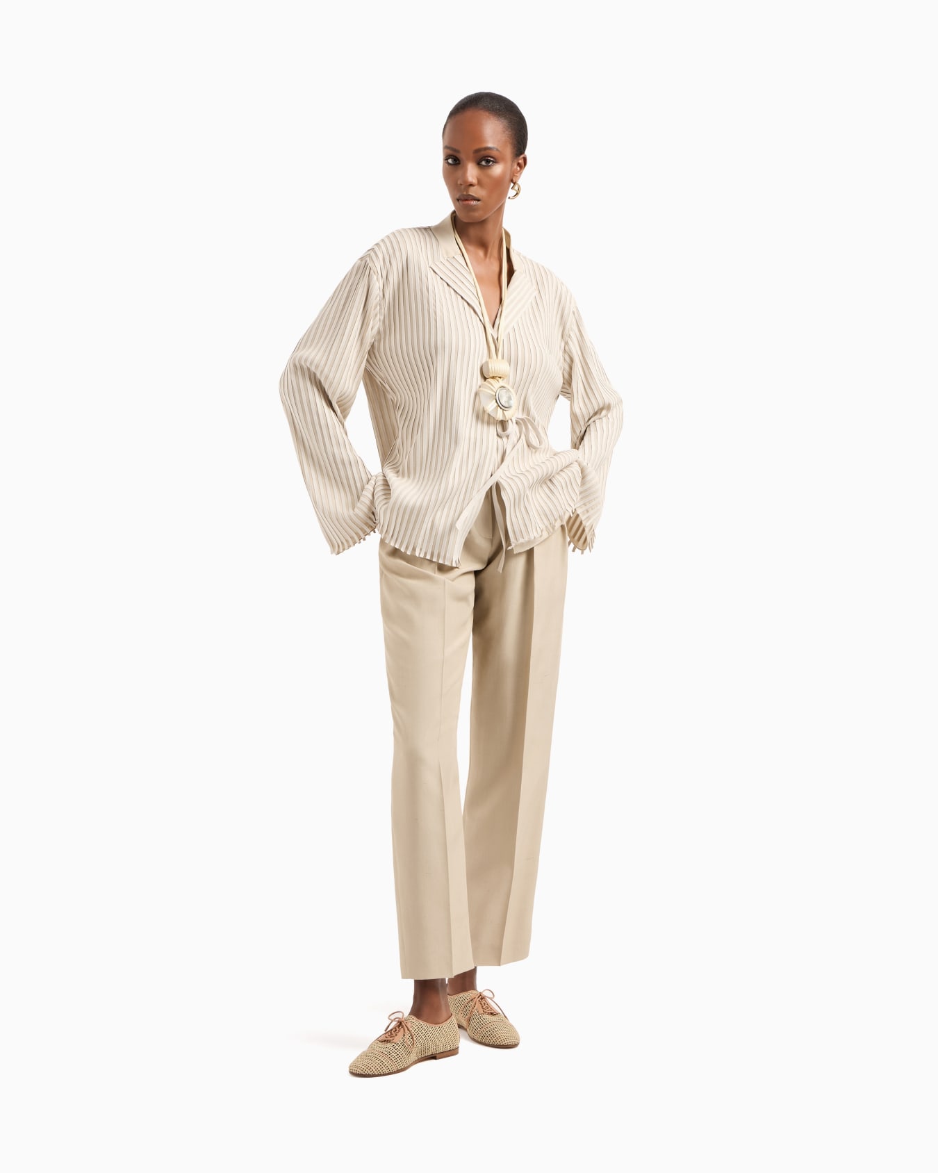 Silk jersey and suede jacket Slide 2