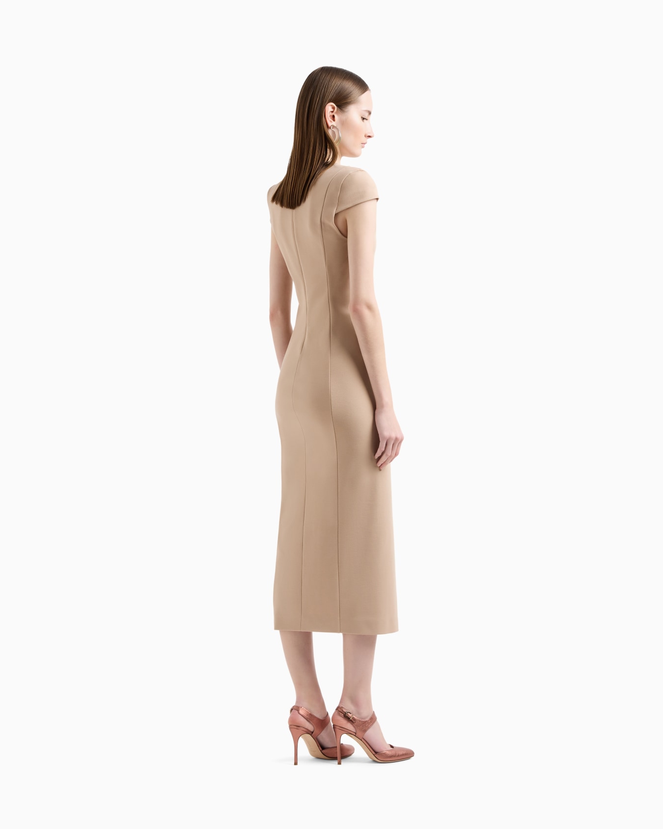 Milano-stitch, viscose blend tube dress Slide 2