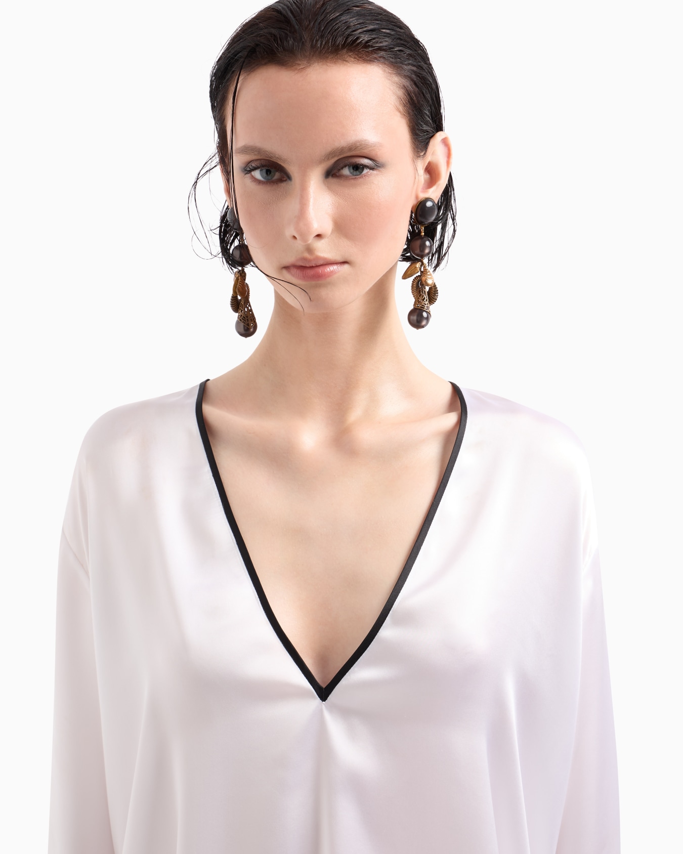 Silk satin long shirt Slide 4