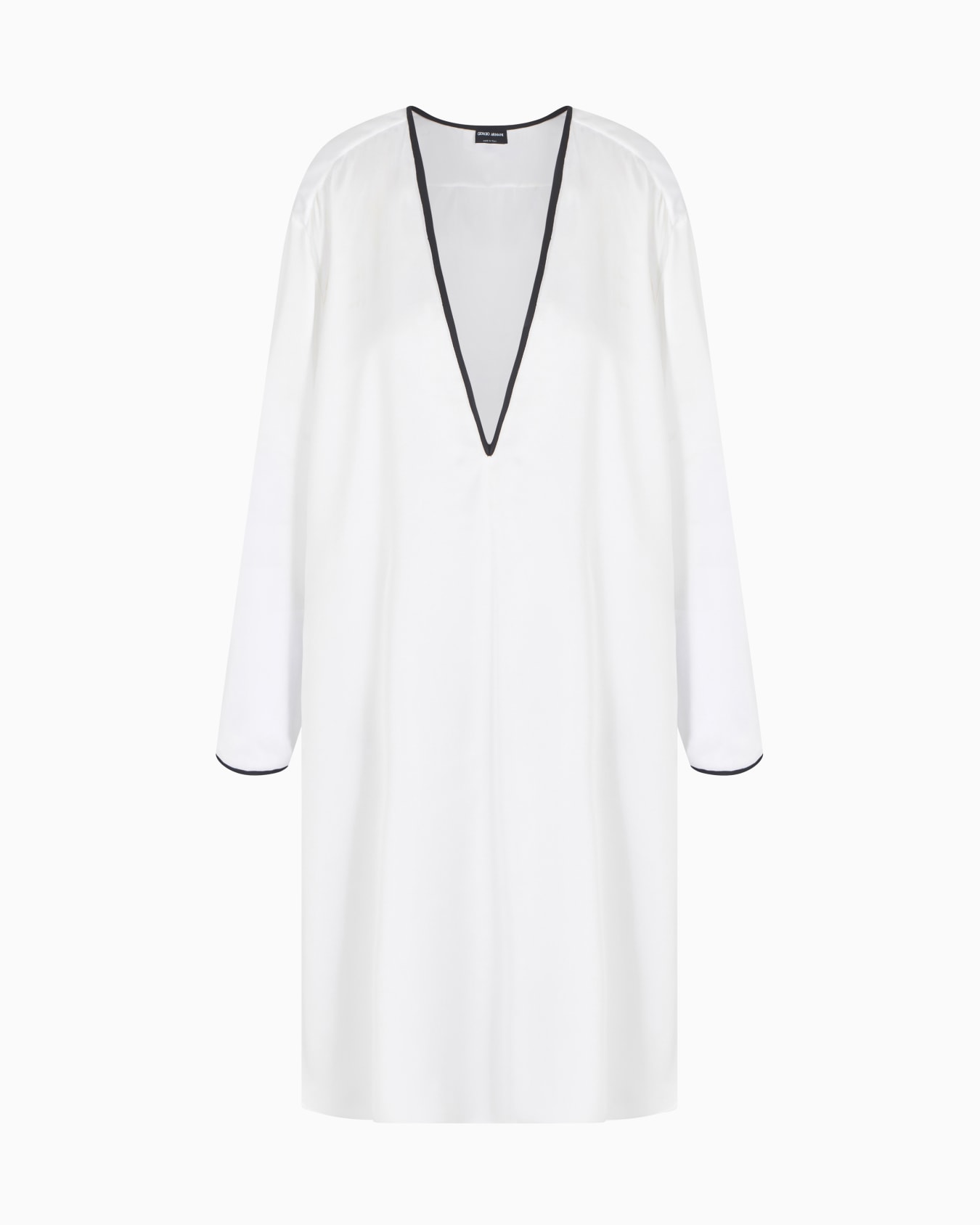 Silk satin long shirt Slide 0