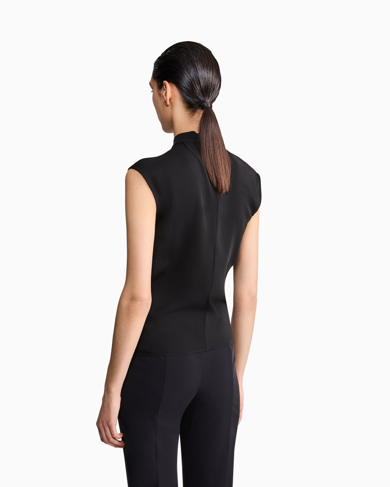 Blouse in washed silk double georgette Slide 5