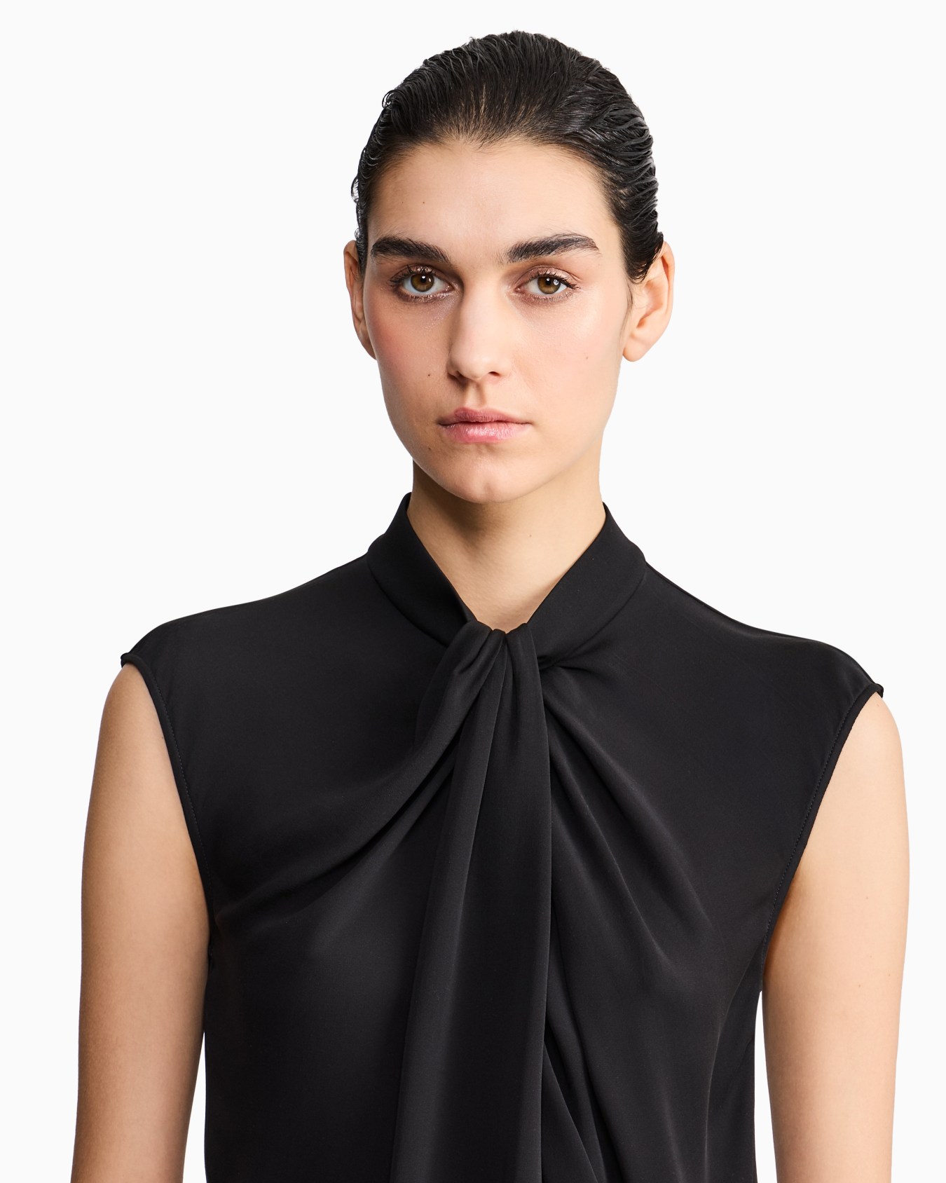 Blouse in washed silk double georgette Slide 6