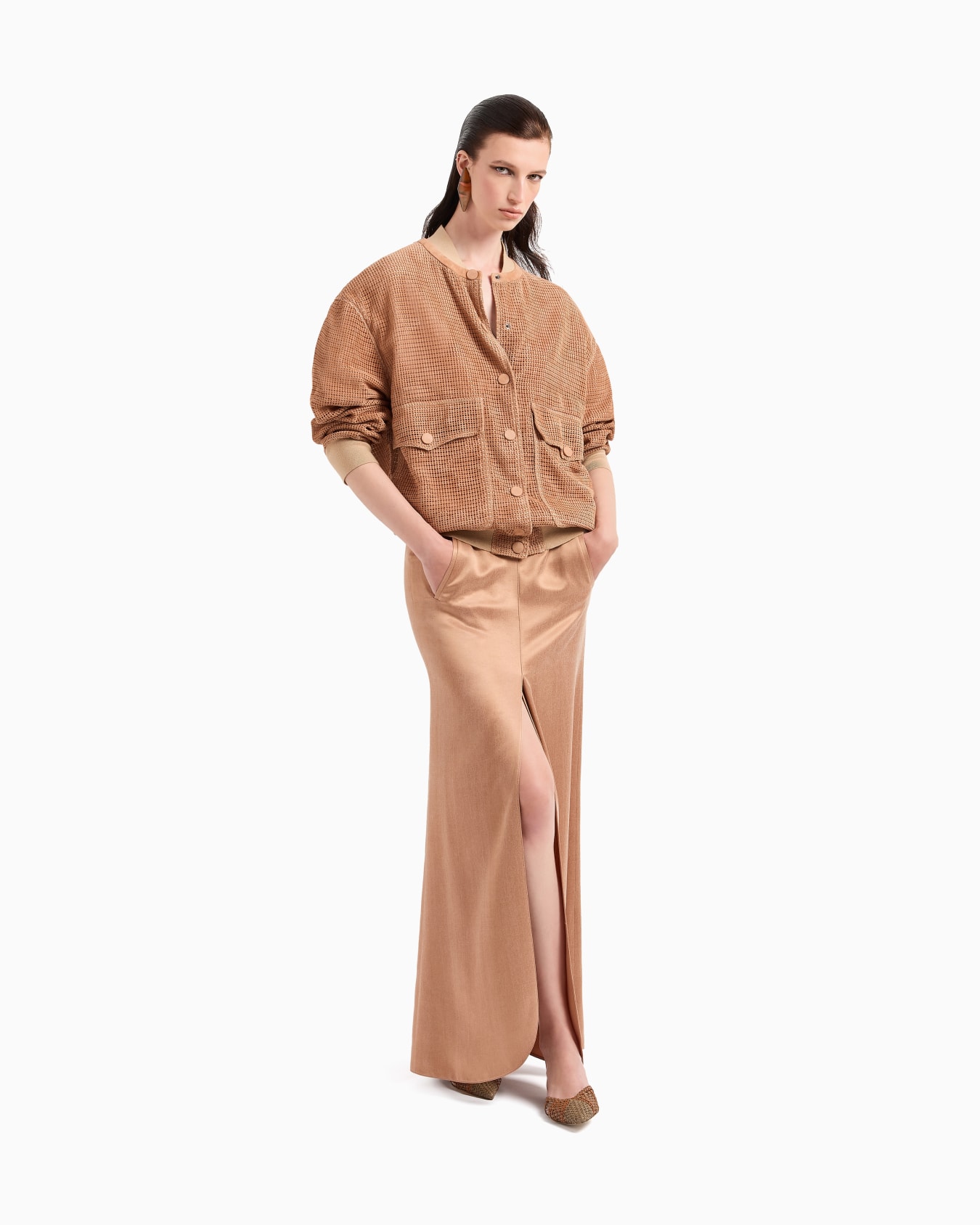 Perforated suede blouson Slide 2