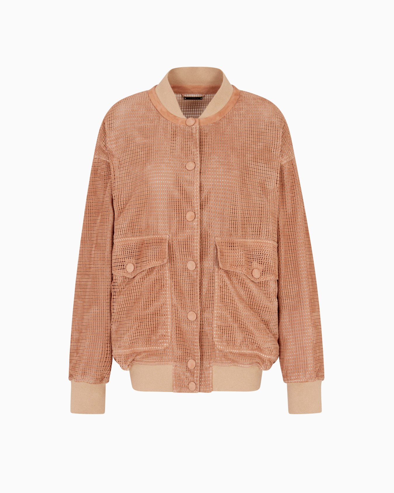 Perforated suede blouson Slide 0