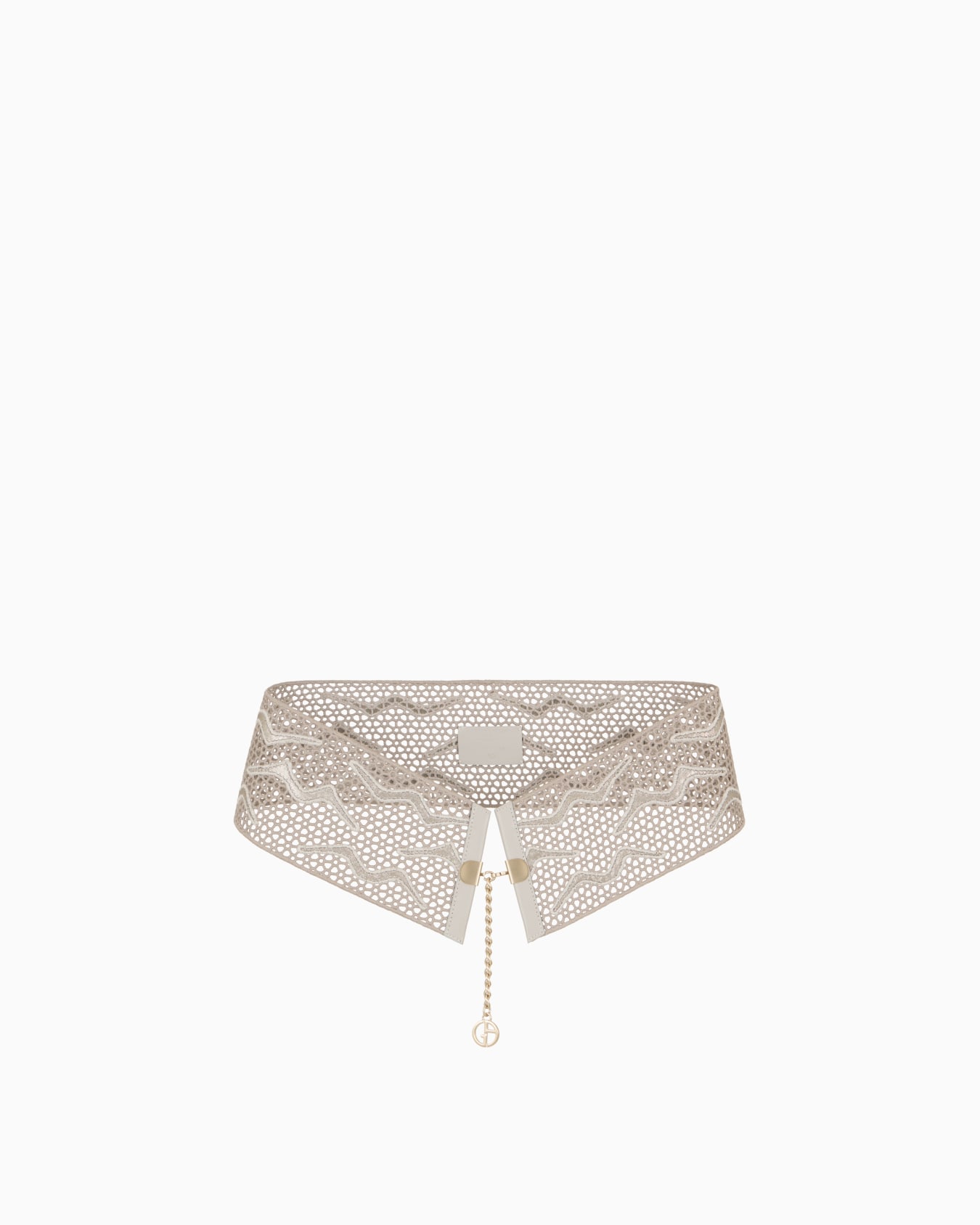 Ceinture en dentelle scintillante et nubuck Diapositive 0