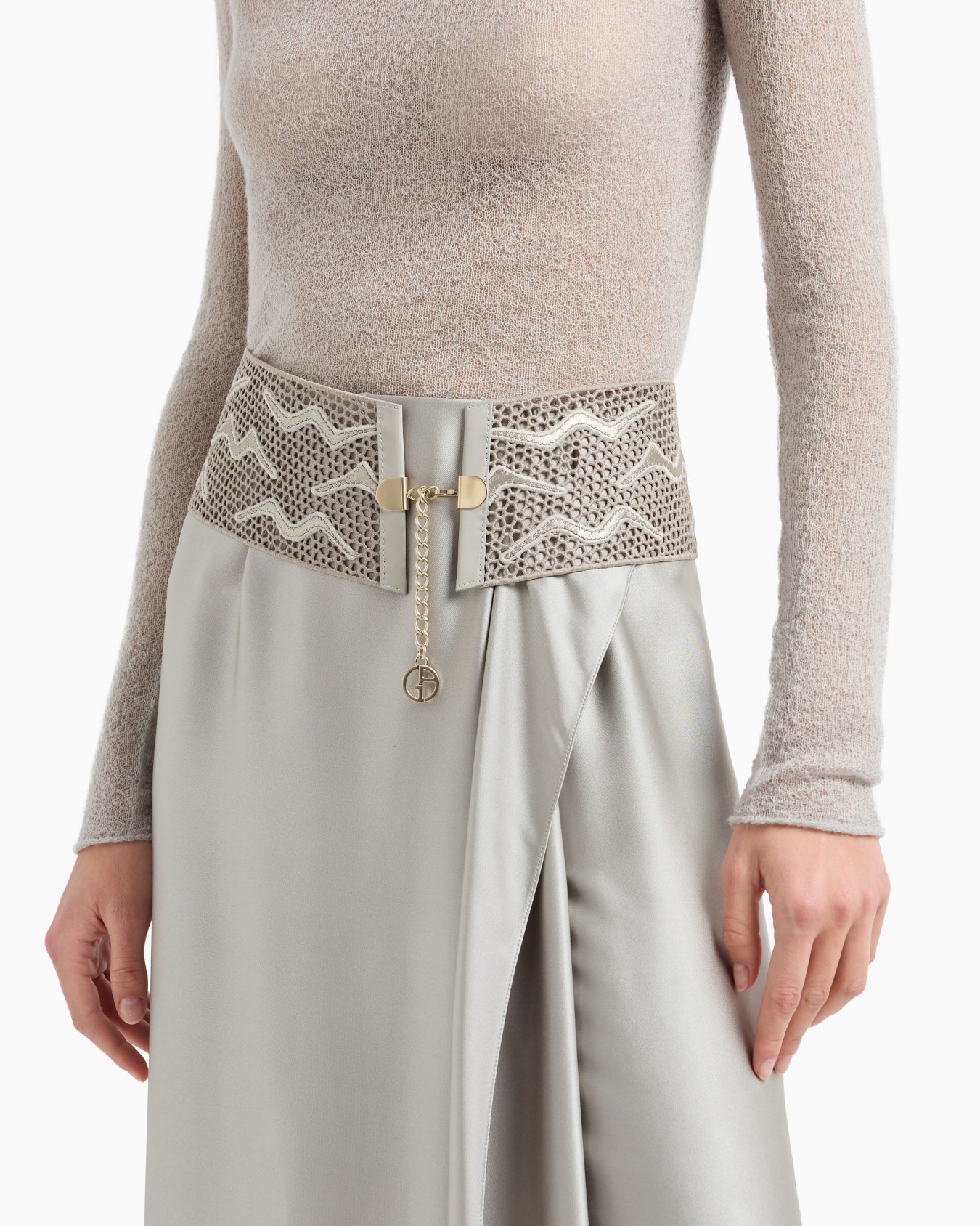Ceinture en dentelle scintillante et nubuck Diapositive 2