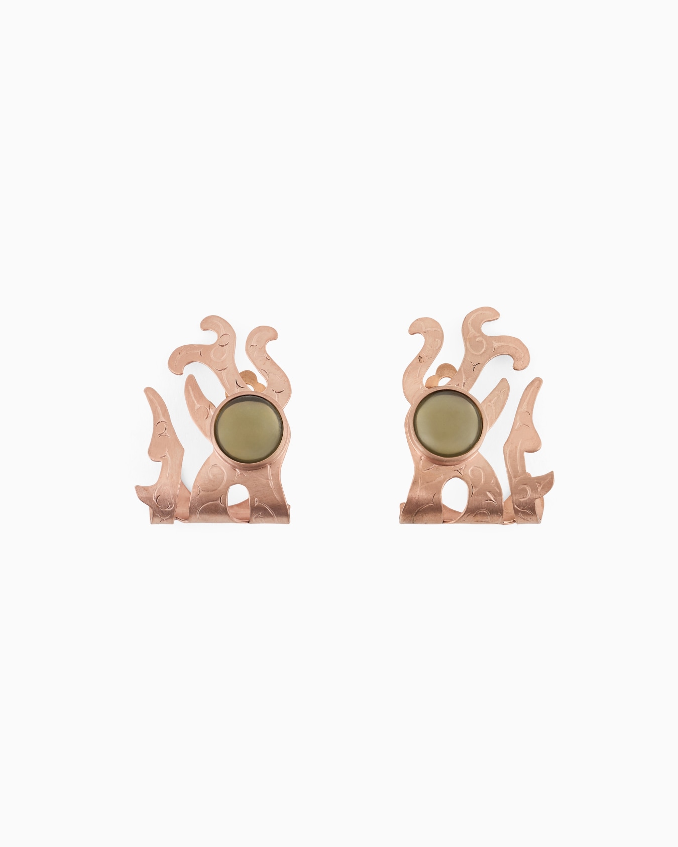 Bronze and glass earrings Slide 0