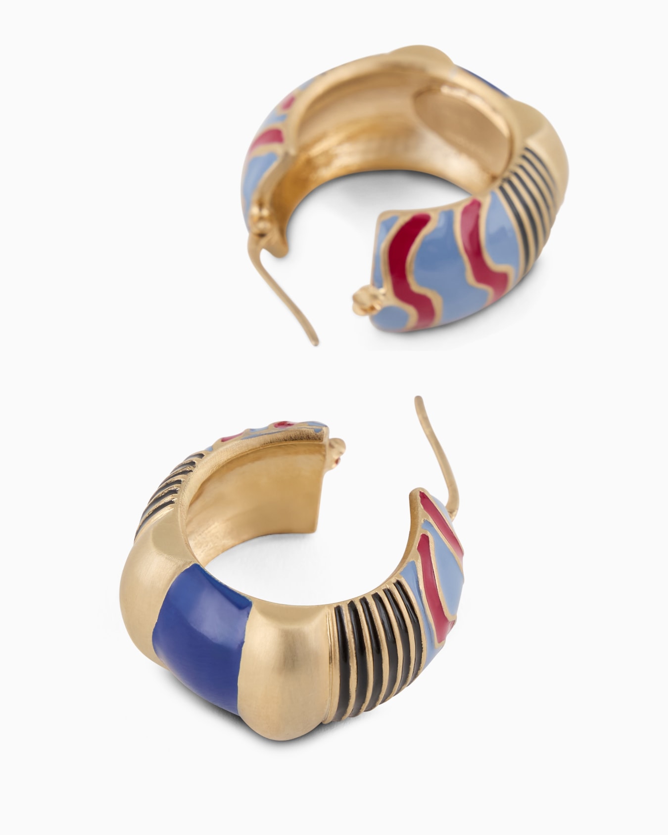 Enamelled metal earrings Slide 1
