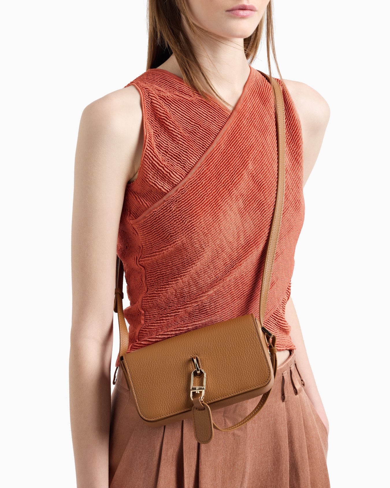 Mini Bag in pelle granata Slide 5