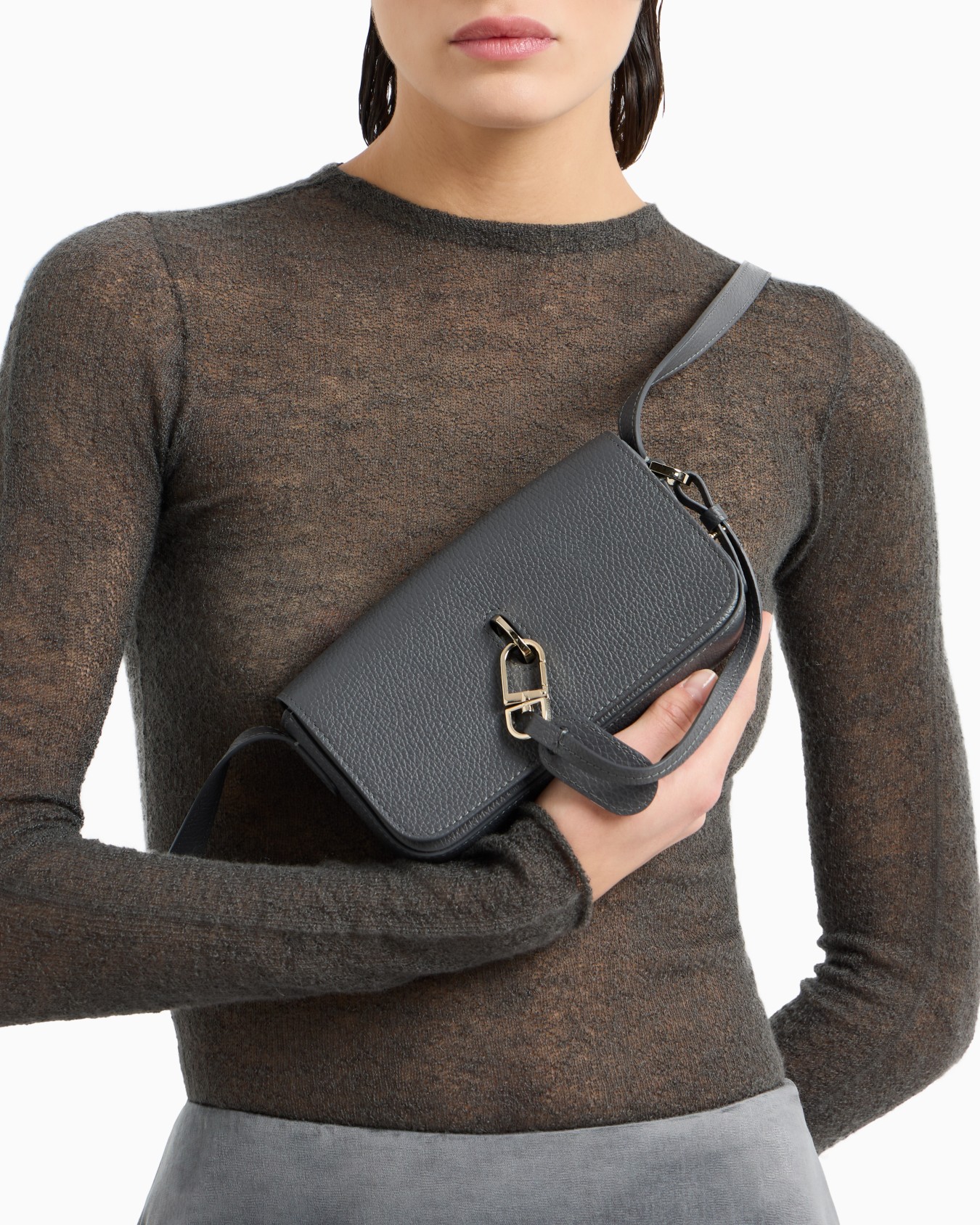 Mini Bag in pelle granata Slide 5