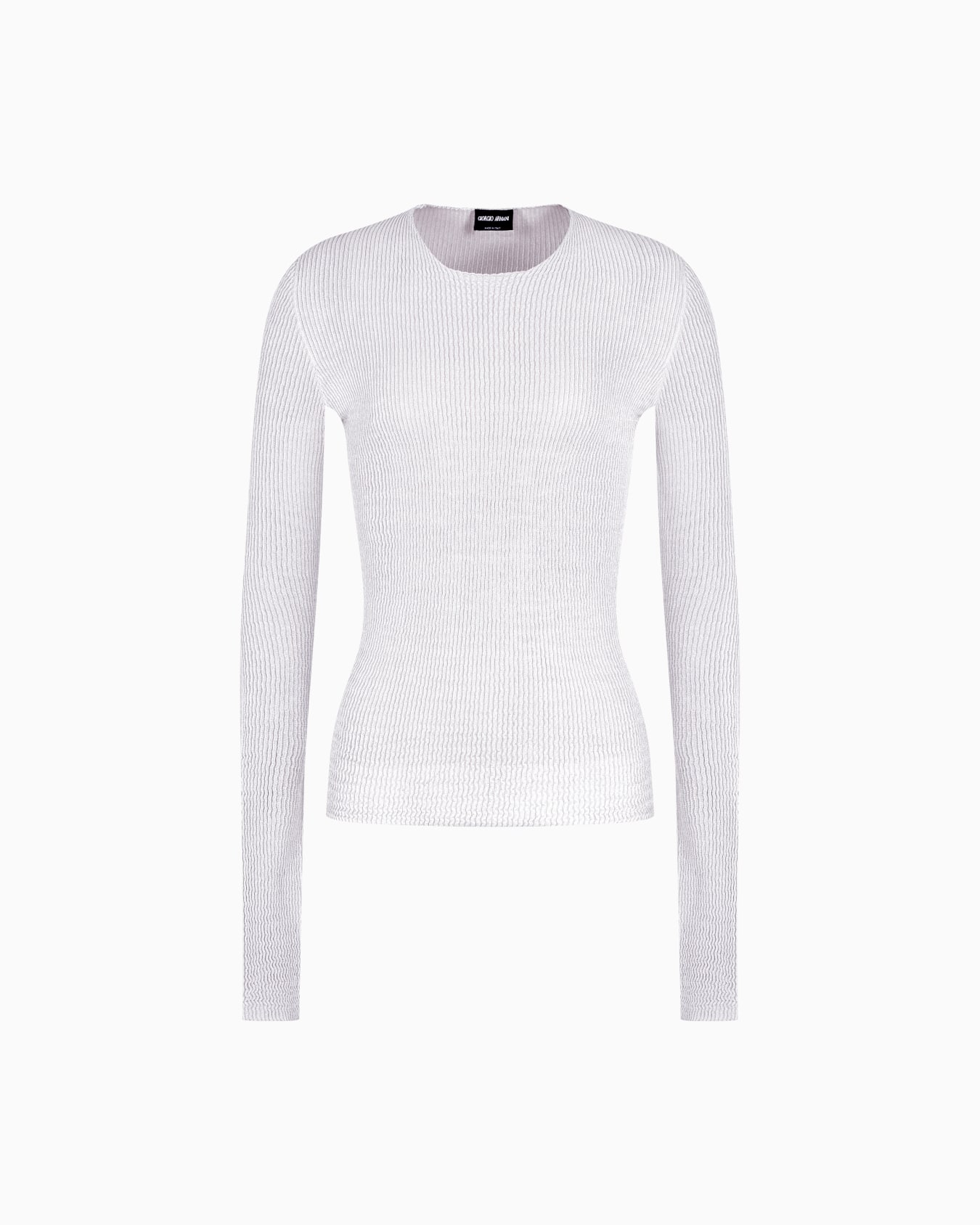 Stretch viscose blend crew-neck jumper Slide 0