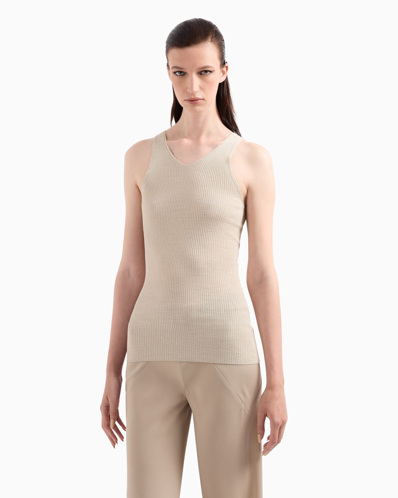 Silk knit top Slide 4