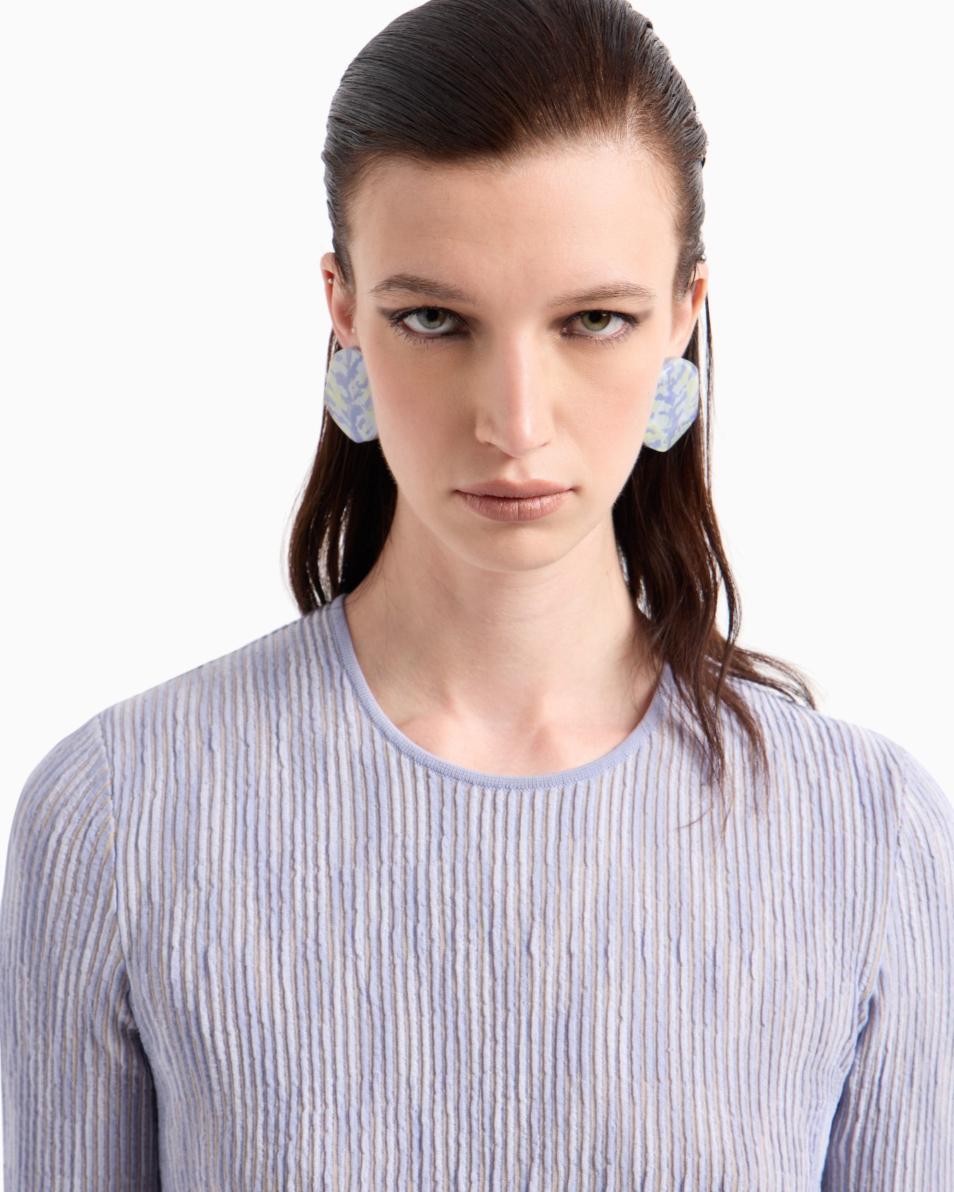 Cupro and viscose blend crew-neck jumper Slide 5