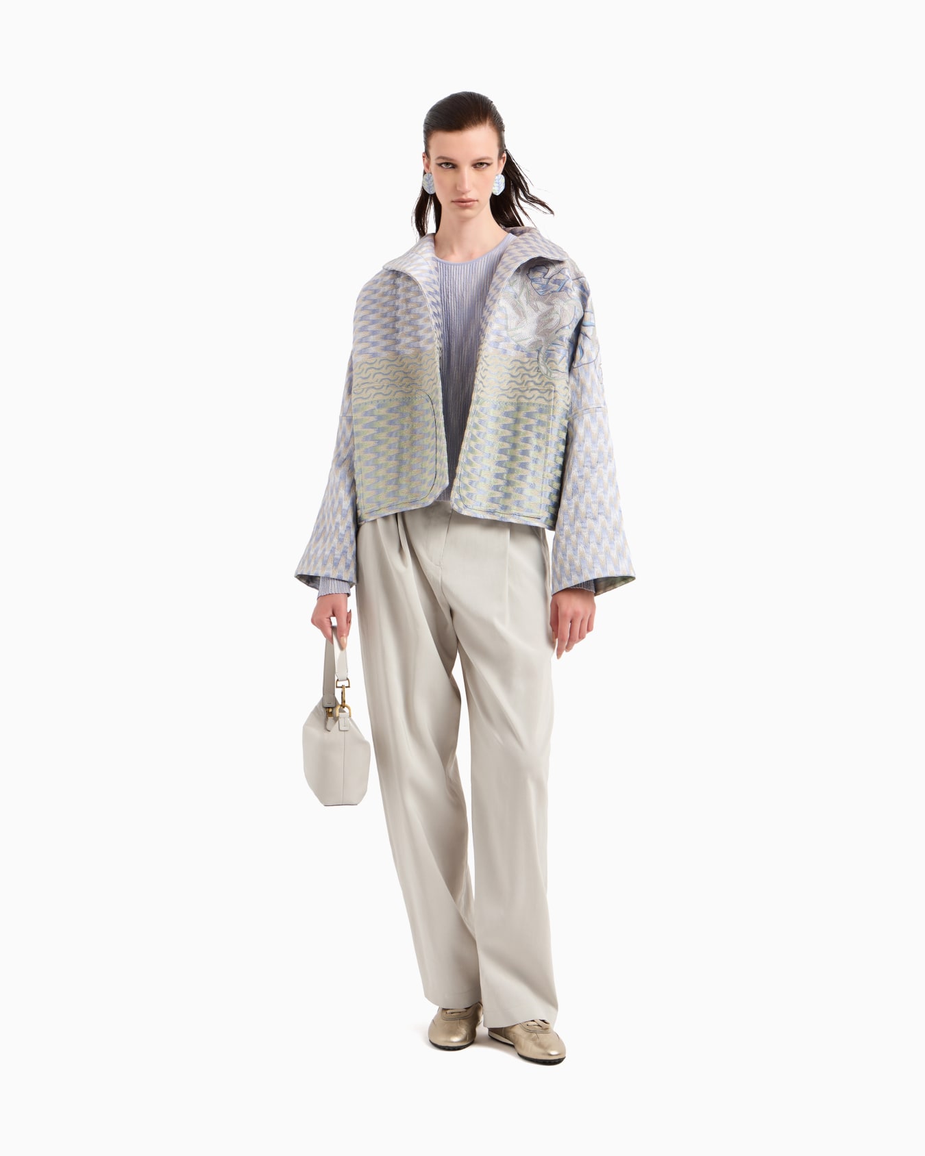 Cupro and viscose blend crew-neck jumper Slide 2