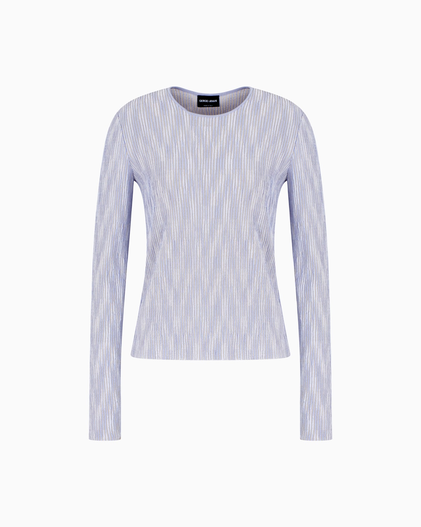 Cupro and viscose blend crew-neck jumper Slide 0
