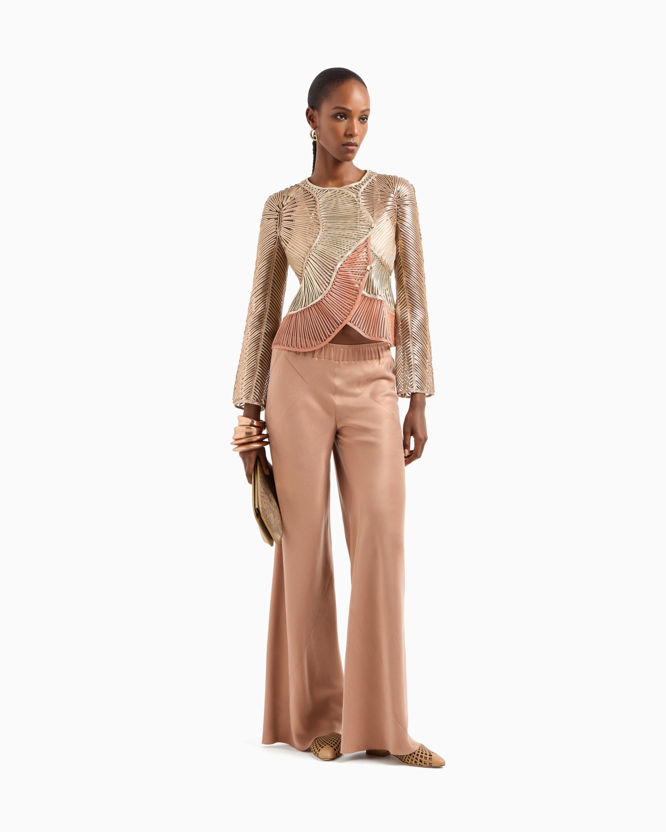 Pearlised nappa-leather jacket Slide 2