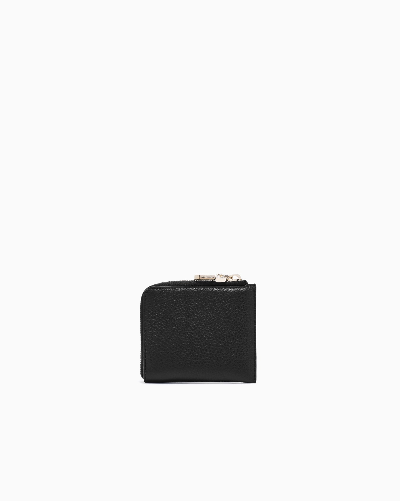 Small wrap-around zip wallet in pebbled calfskin Slide 1