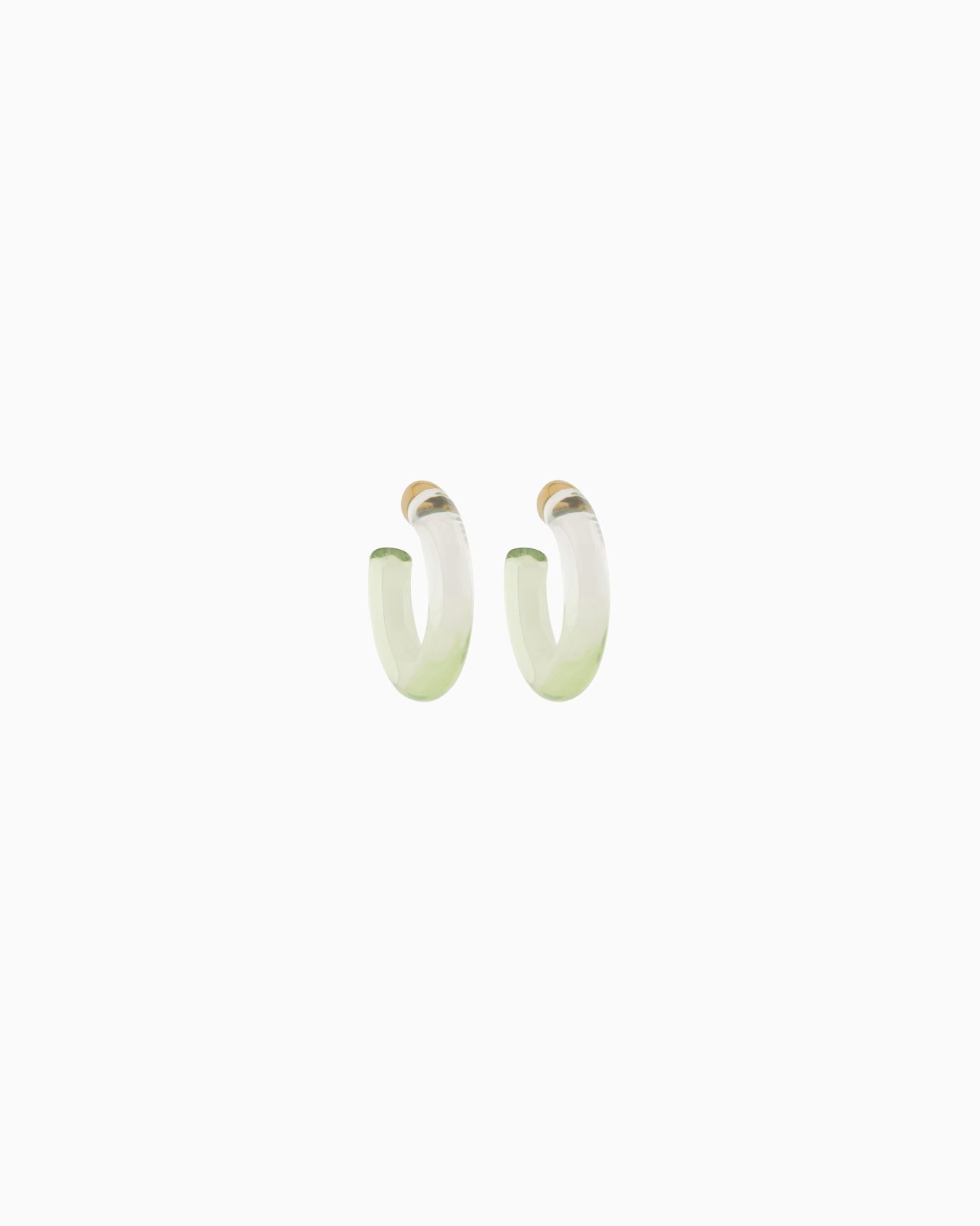 Clear resin semi-circular earrings Slide 0