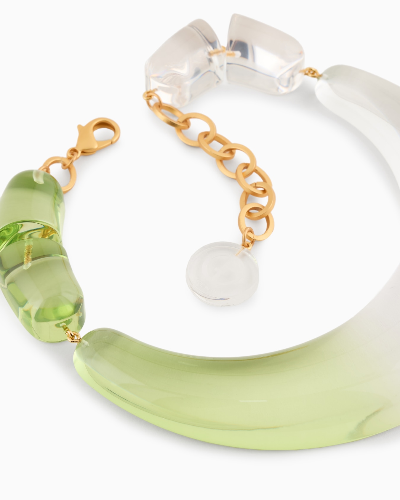 Clear shaded resin choker necklace Slide 1