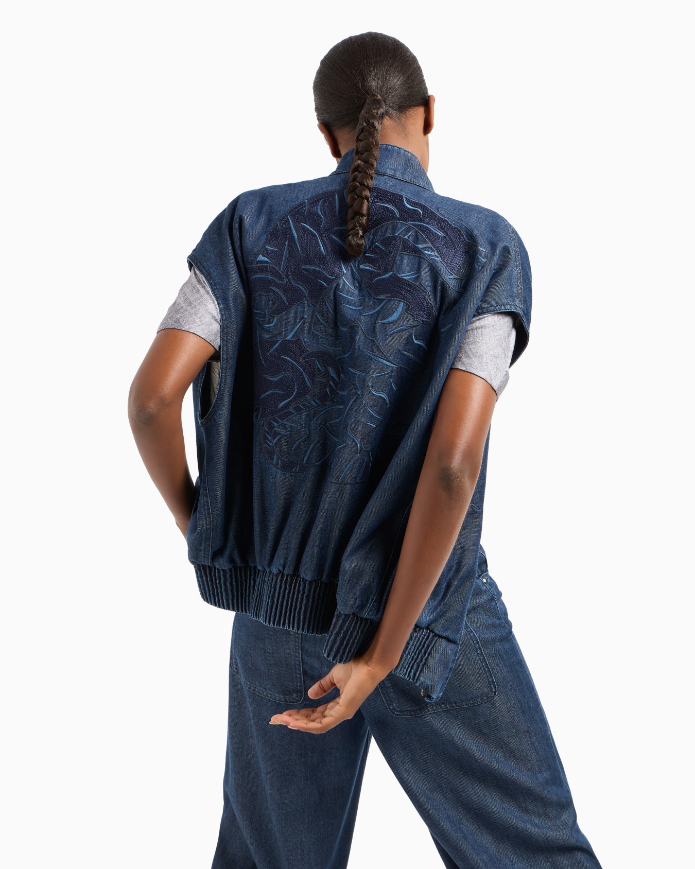 Denim Collection Lyocell sleeveless blouson Slide 6