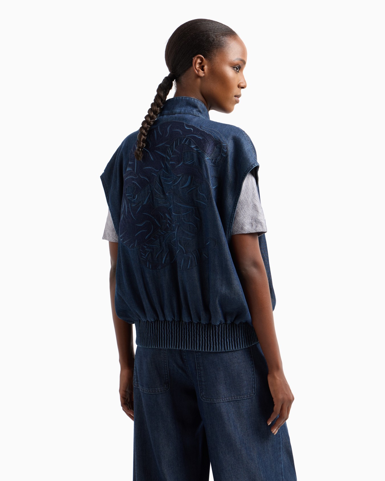 Denim Collection Lyocell sleeveless blouson Slide 3