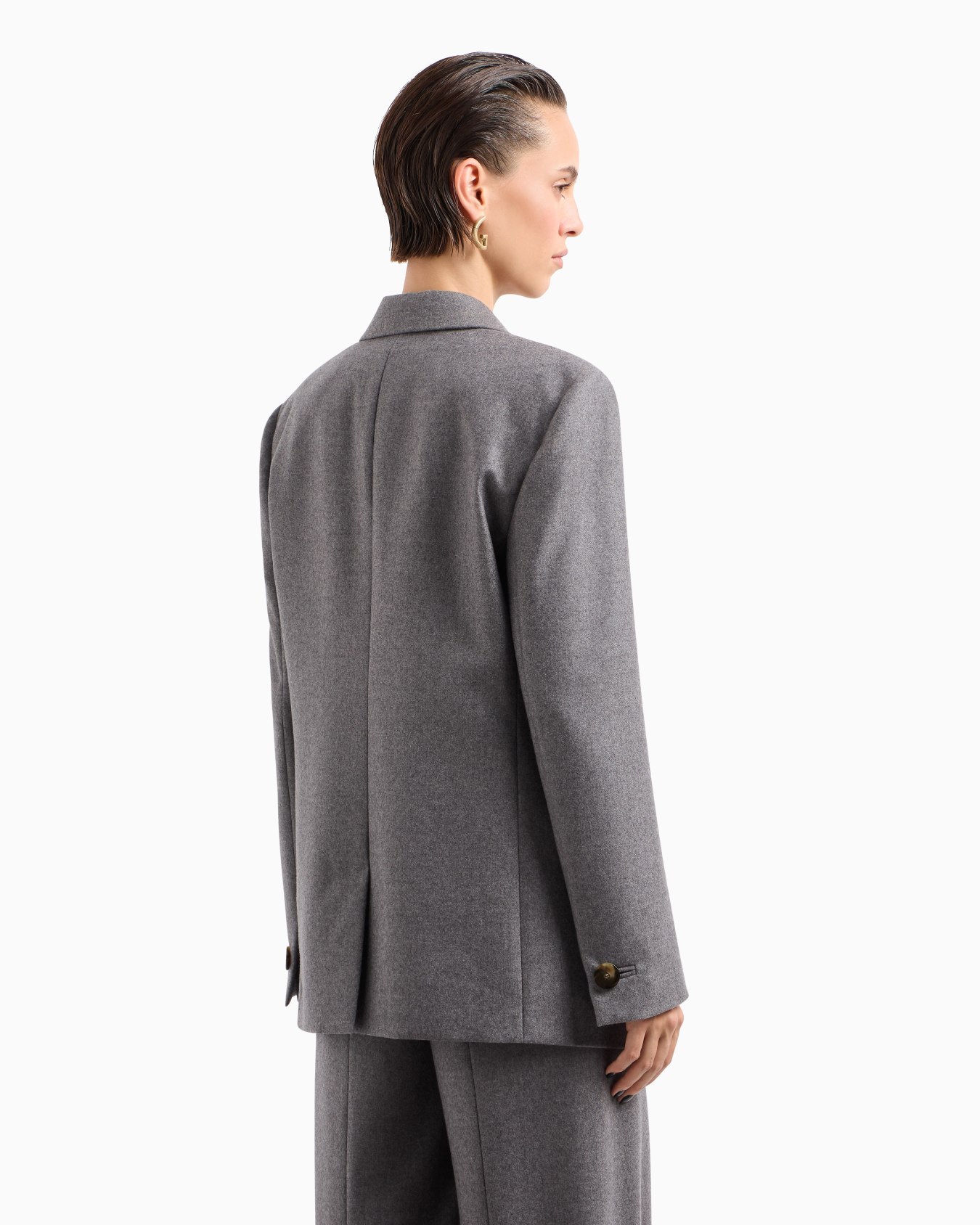 Cashmere flannel double-breasted jacket Slide 3