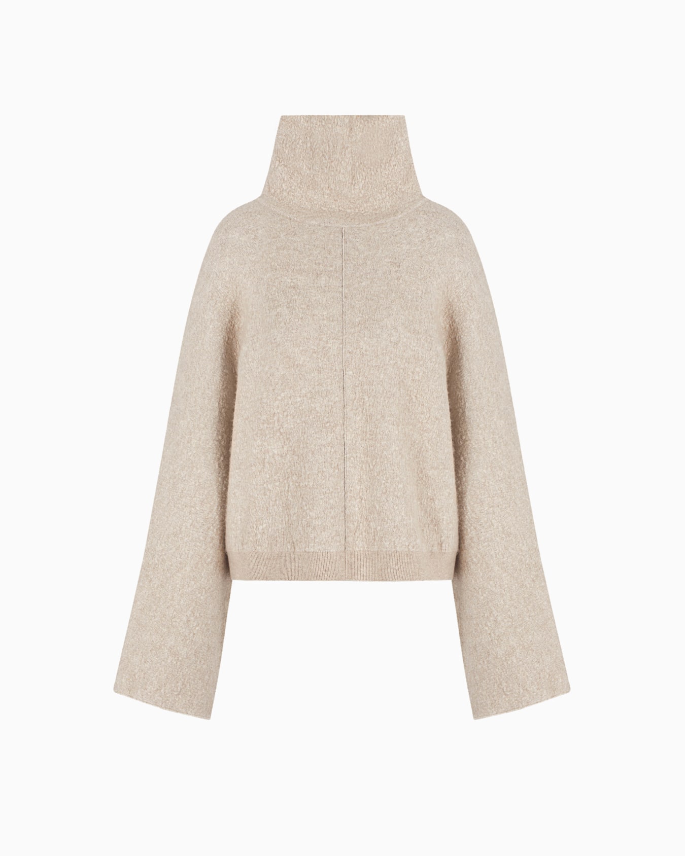 Viscose, cashmere and silk mock-neck jumper Slide 0