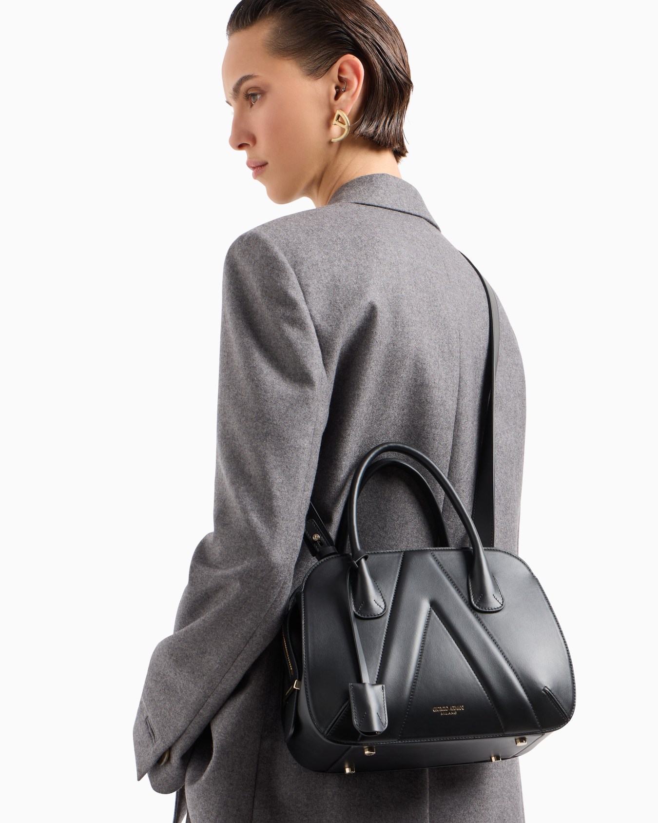 Small leather la Prima Boston bag Slide 7