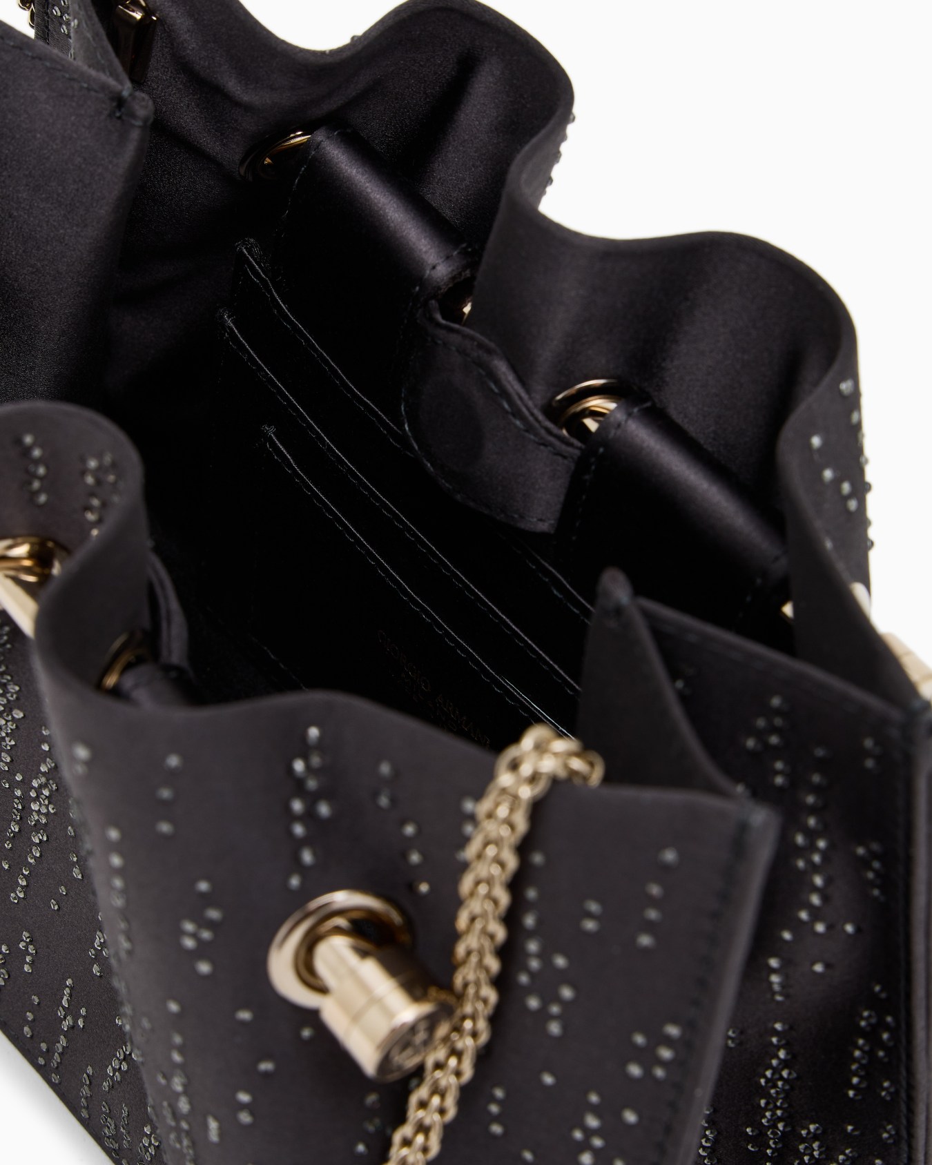 Clutch in raso e cristalli Slide 3