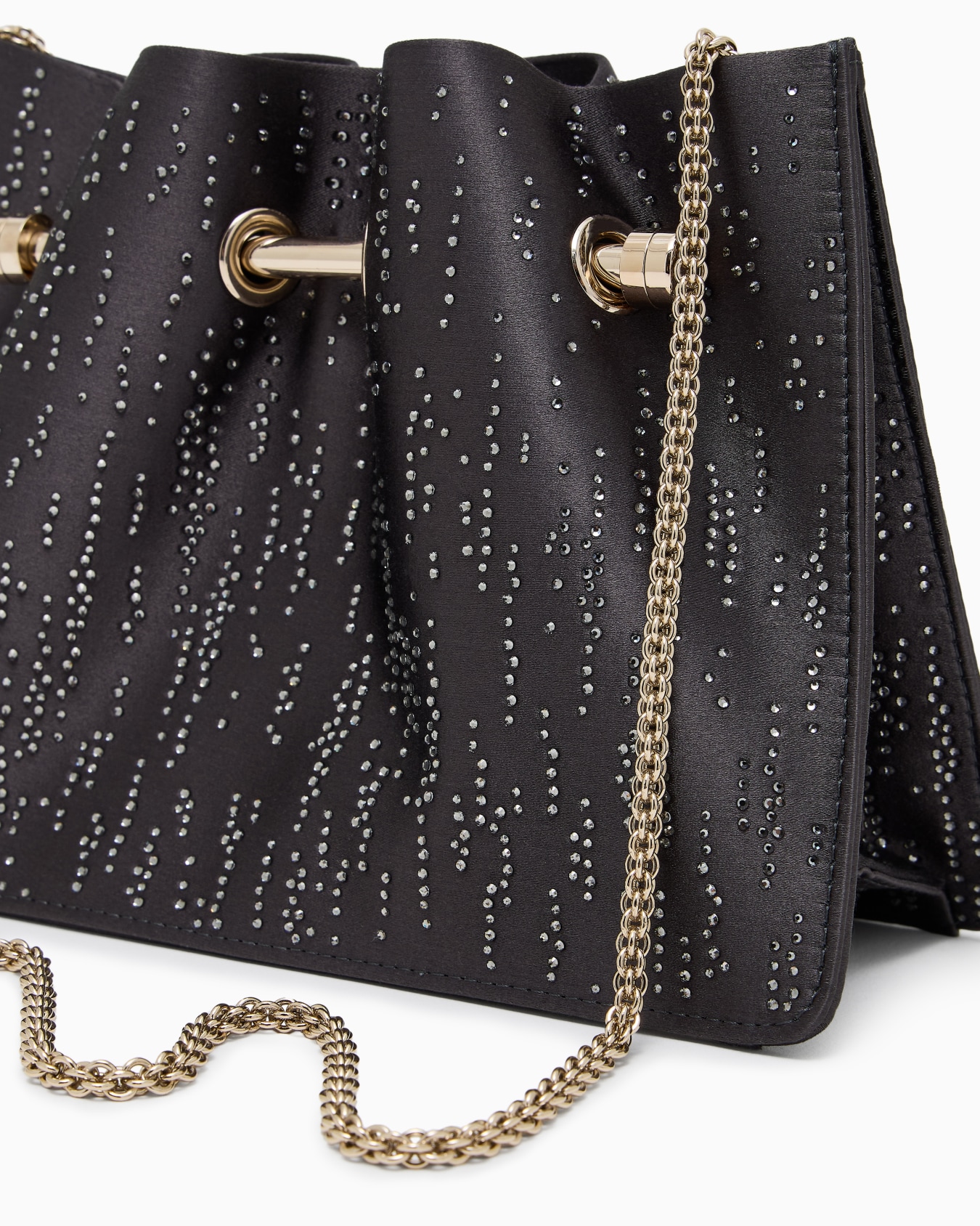Clutch in raso e cristalli Slide 4