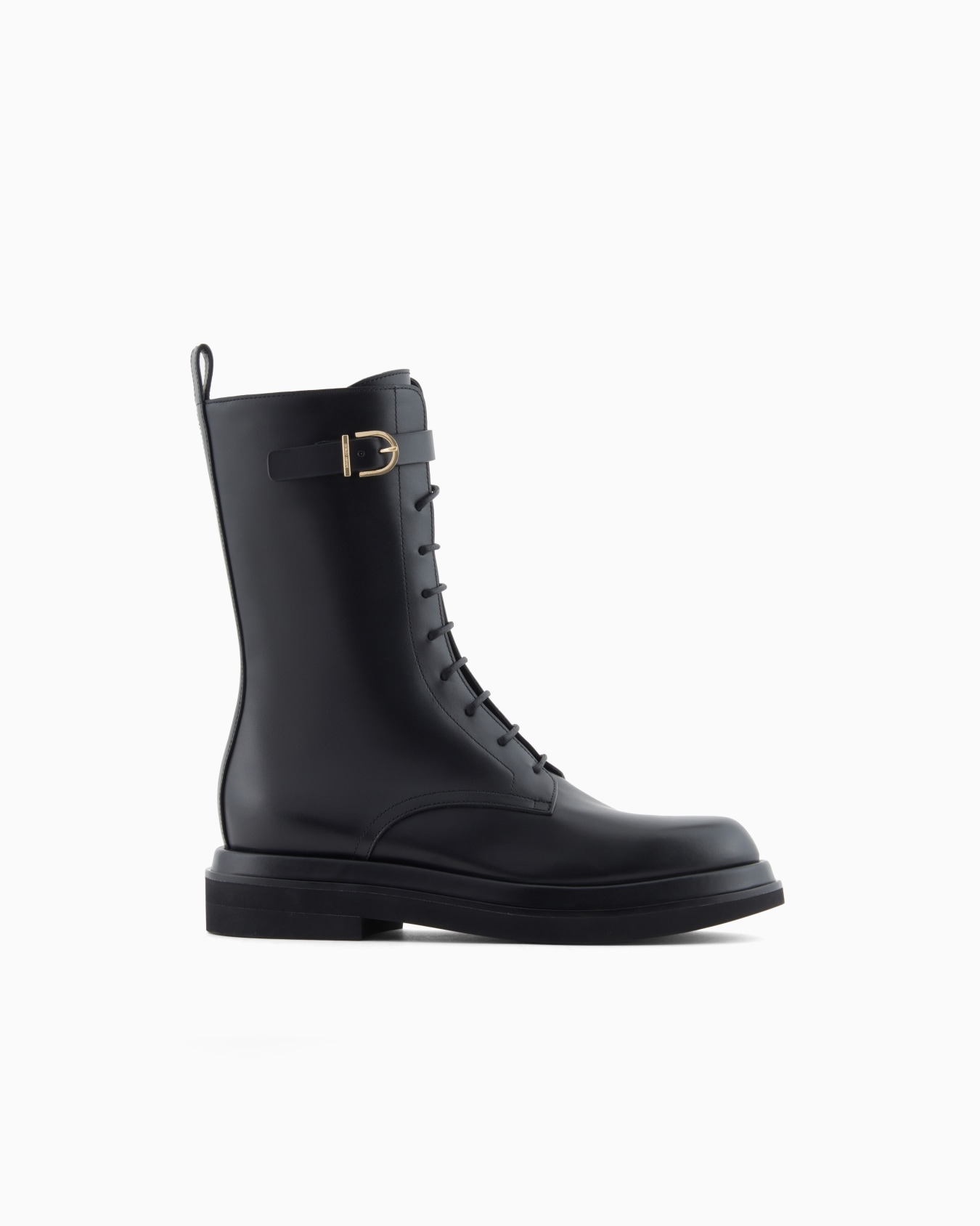 Smooth leather combat boots Slide 0