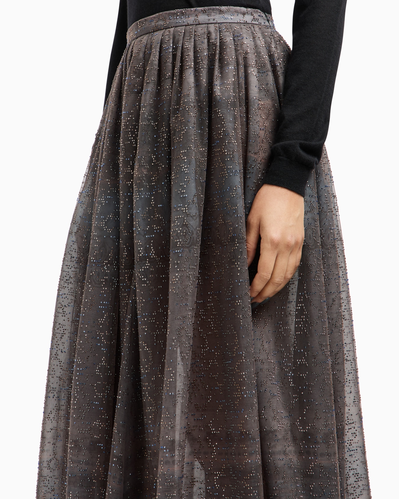 Embellished Sheer Skirt Slide 5