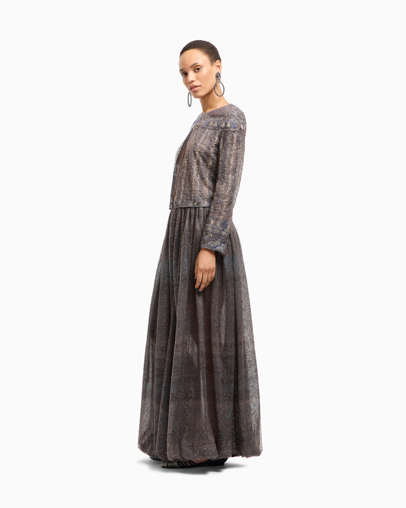 Embellished Sheer Skirt Slide 2