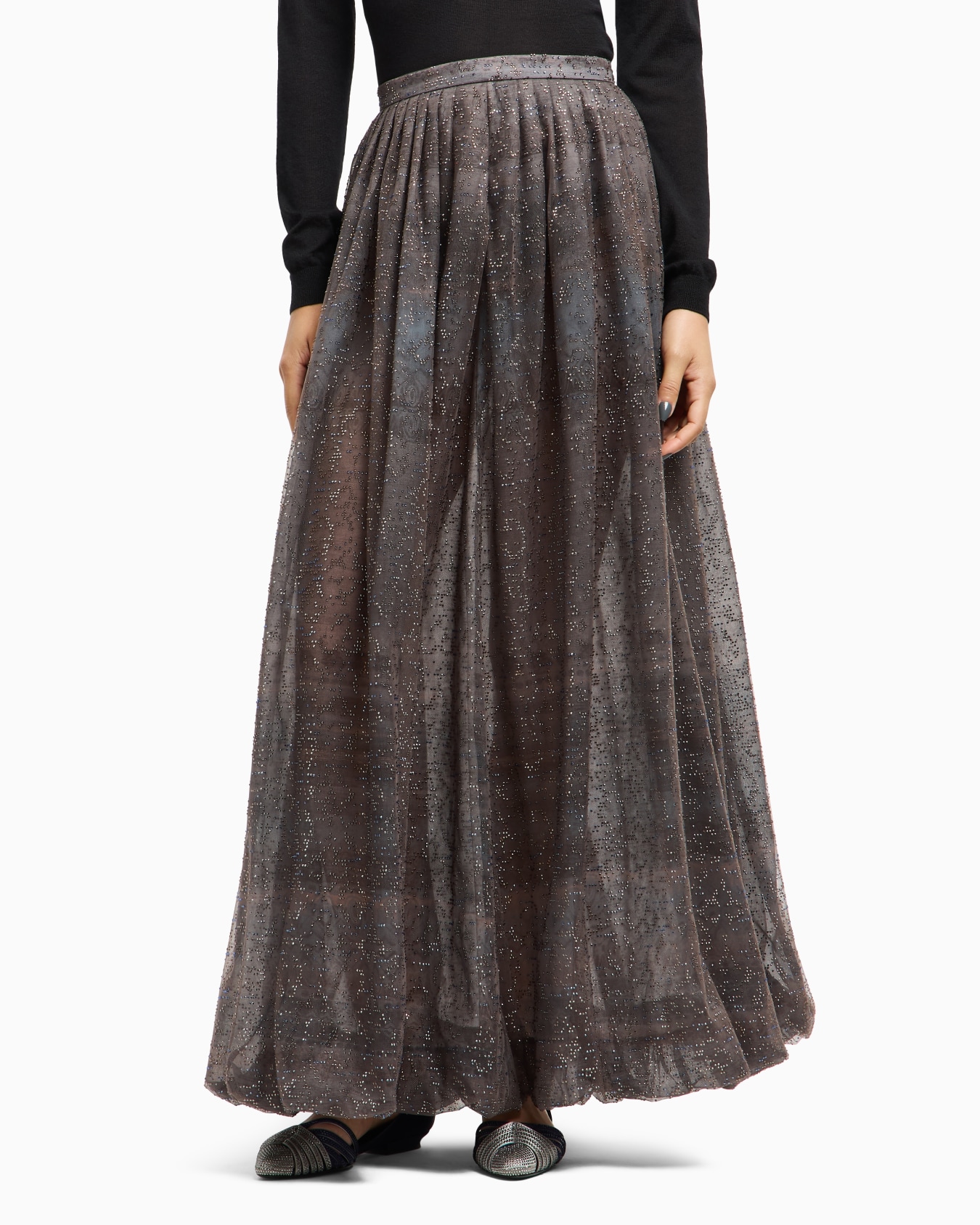 Embellished Sheer Skirt Slide 4