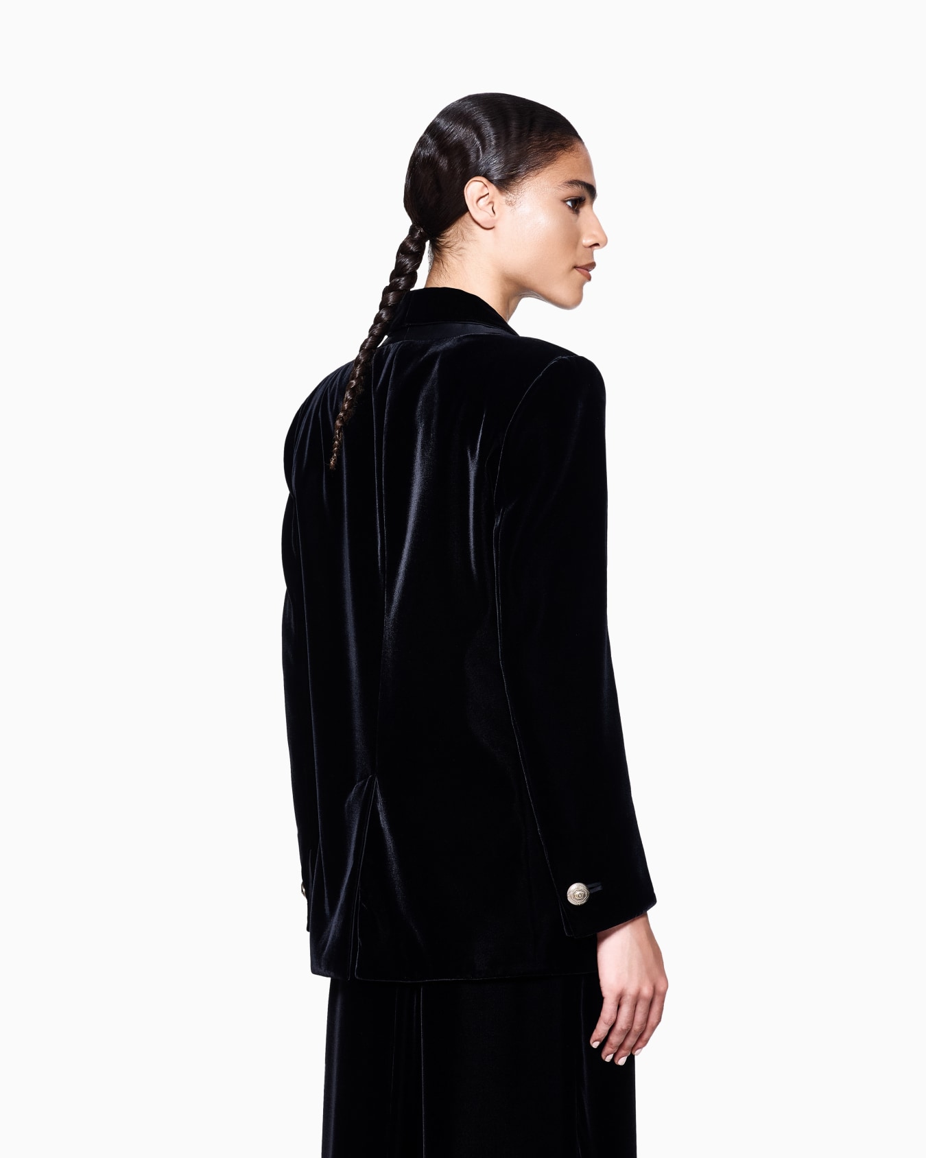 Single-breasted jacket in velvet  Slide 2