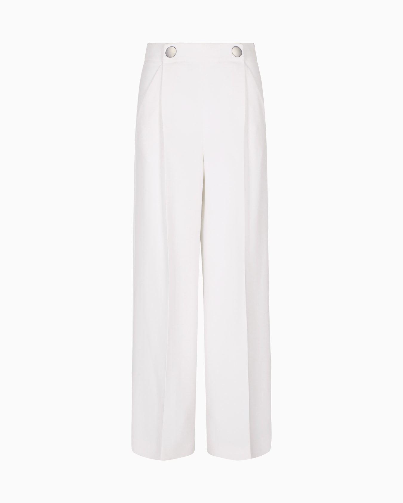 Pantalones de una pinza de cady de crepé de seda Diapositiva 0