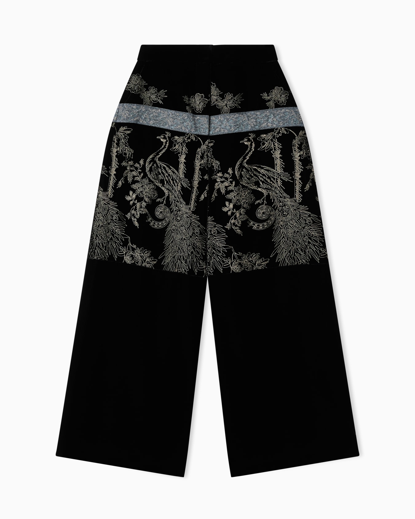 Embroidered velvet trousers Slide 0